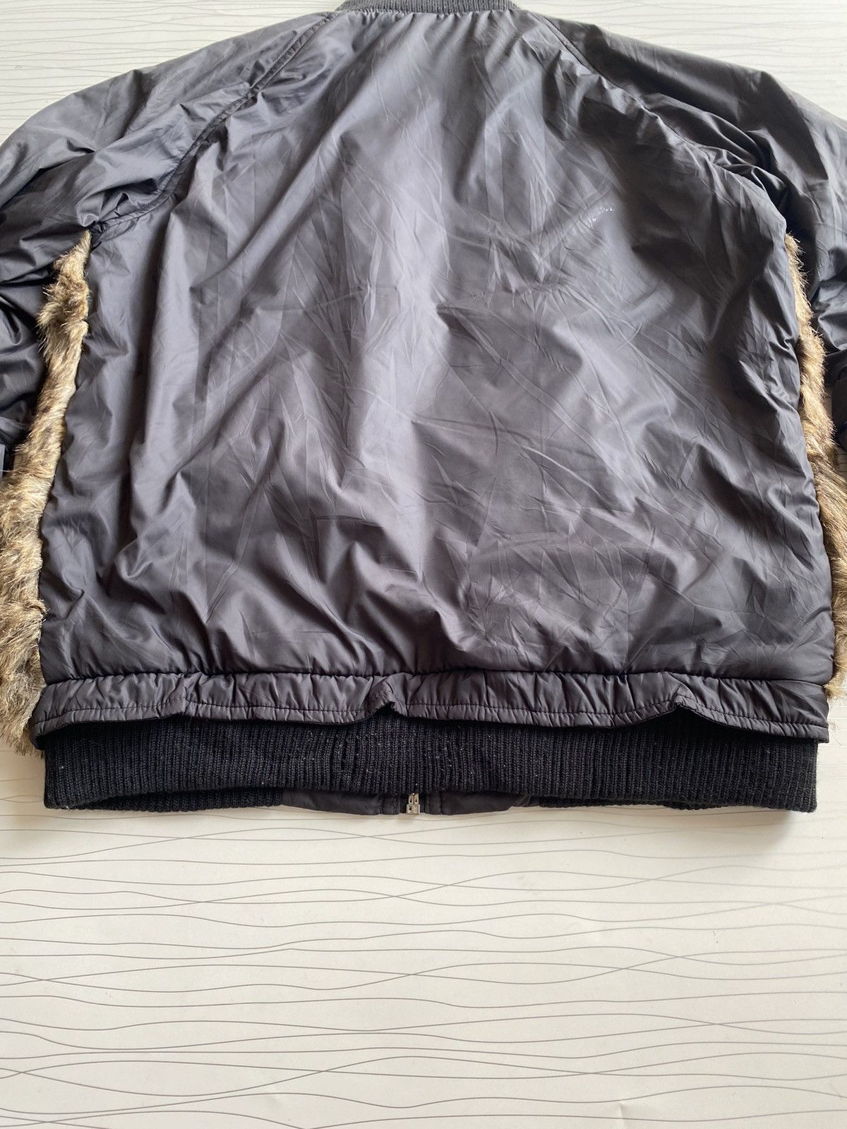 Diesel × Le Grande Bleu (L.G.B.) 2000s DIESEL FAUX FUR BOMBER Y2K JACKET Size US XXS / EU 40 - 15 Thumbnail