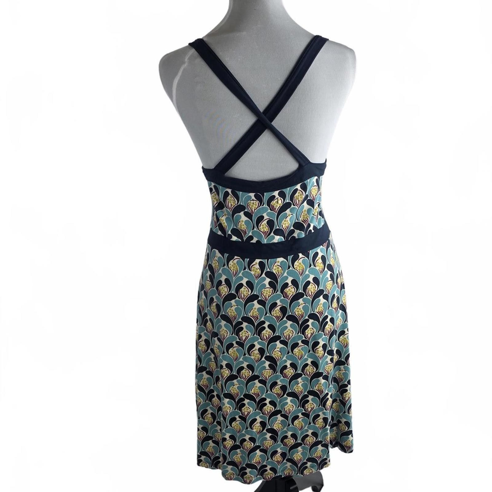 Unknown London King Louie Sleeveless Wrap-Front Dress – Retro Fan Print Size XL / US 12-14 / IT 48-50 - 3 Thumbnail