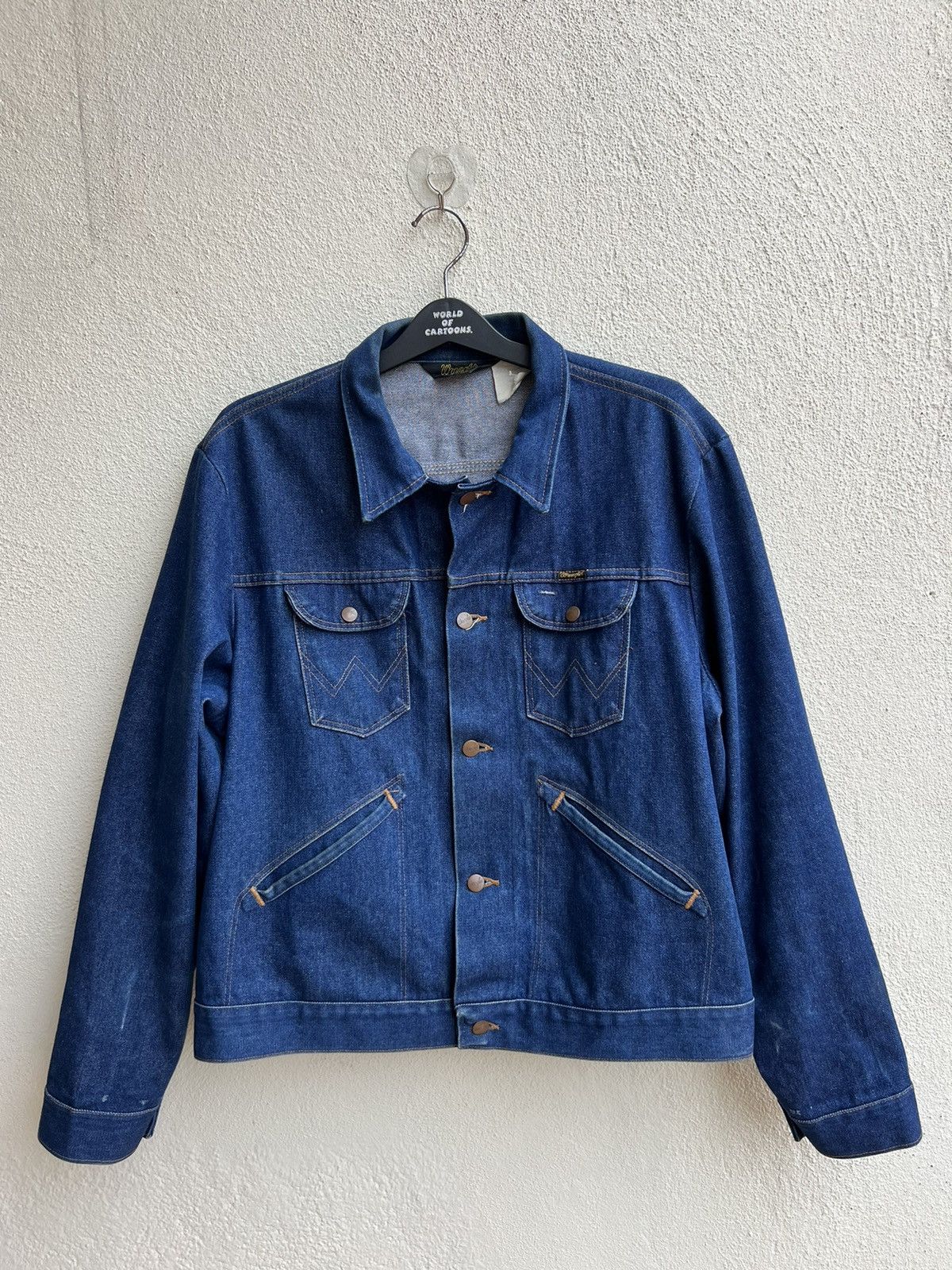 Vintage Vintage 70s 80s Wrangler Blue Denim Jacket Size US XXL / EU 58 / 5 - 6 Thumbnail