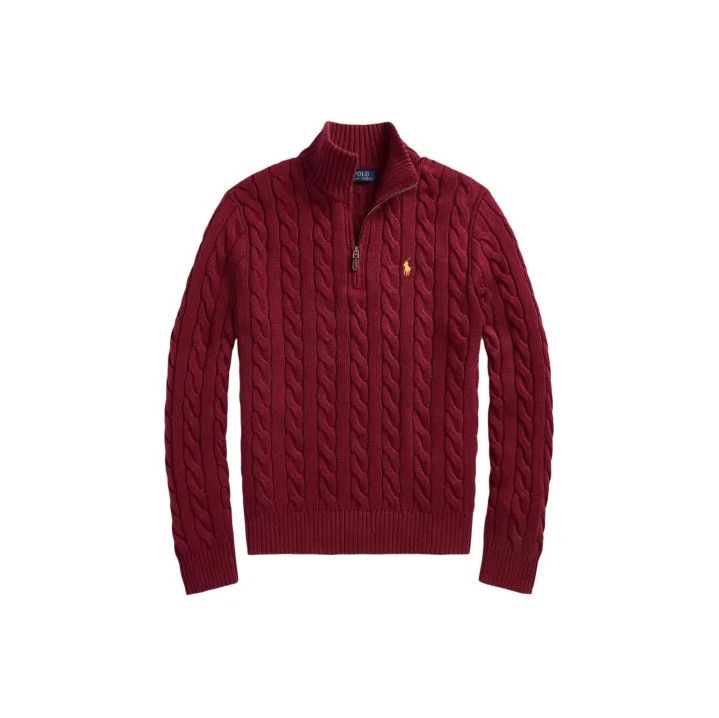 Polo Ralph Lauren Polo Ralph Lauren Solid Horse Embroidered Half-Zip Sweater Size US M / EU 48-50 / 2 - 1 Thumbnail