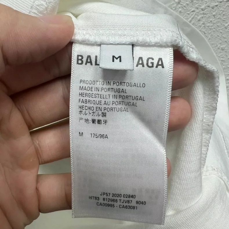 Balenciaga Balenciaga Double B Embroidered White Short Sleeve Size US M / EU 48-50 / 2 - 5 Thumbnail