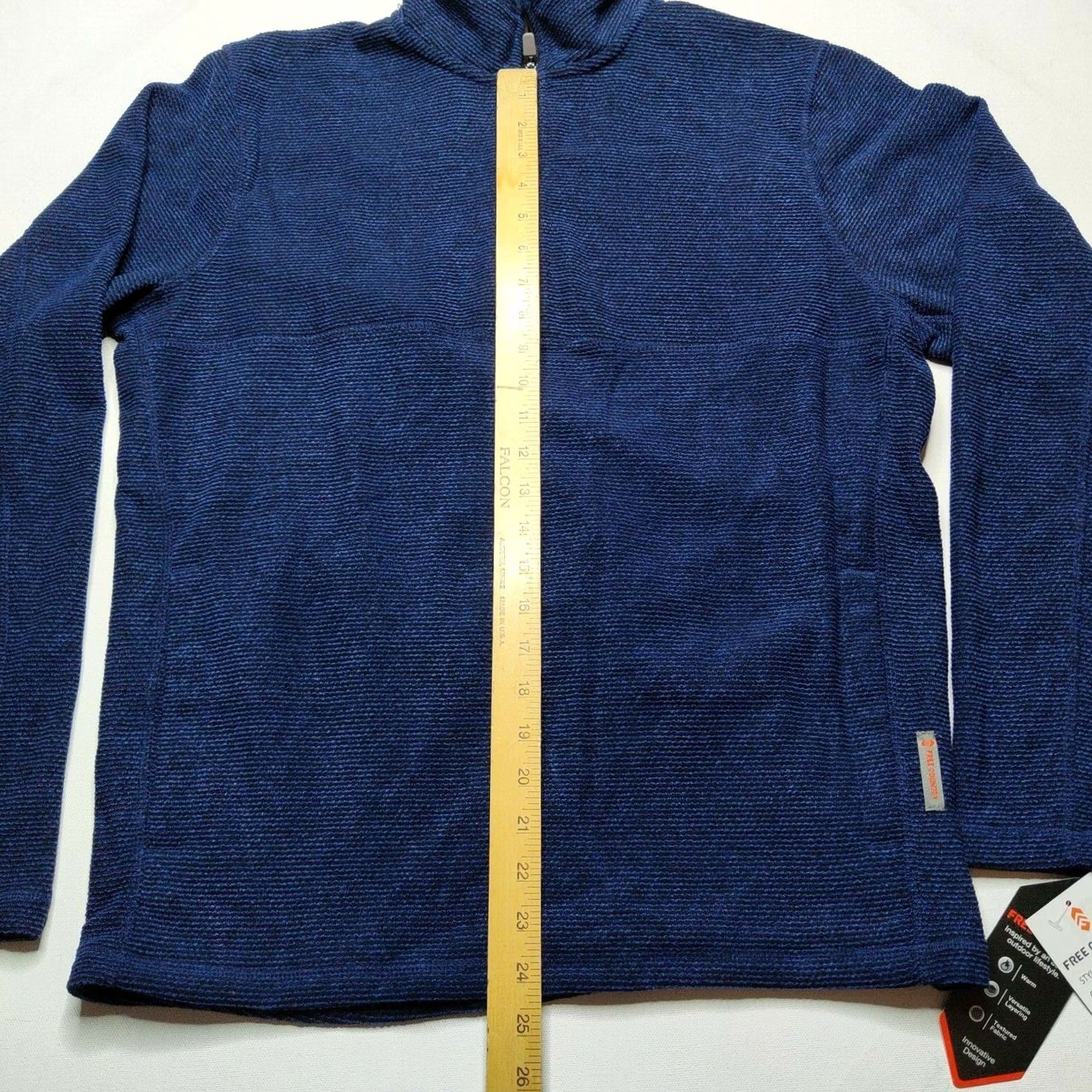 Free Country Free Country Men Small Bright Blue 1/4 Zip Layered Textured Pullover Sweatshirt Modern Mens Small Bright Blue 1/4 Zip Layered Textured Pullover Size US S / EU 44-46 / 1 - 5 Thumbnail