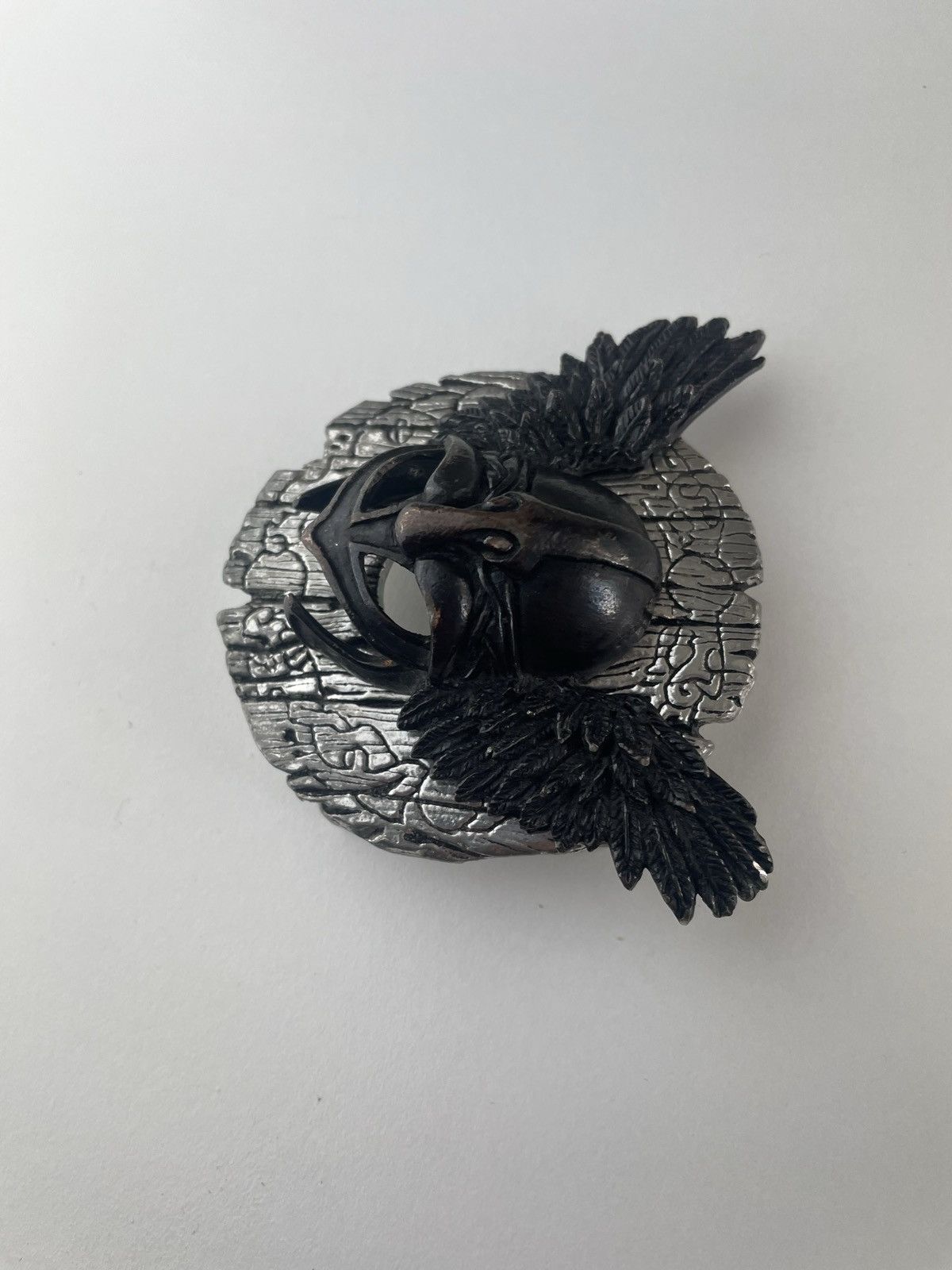 Vintage Norse Goth Ossa Ravenhead Helmet Warrior 3D Belt Buckle 1991 Size ONE SIZE - 5 Thumbnail