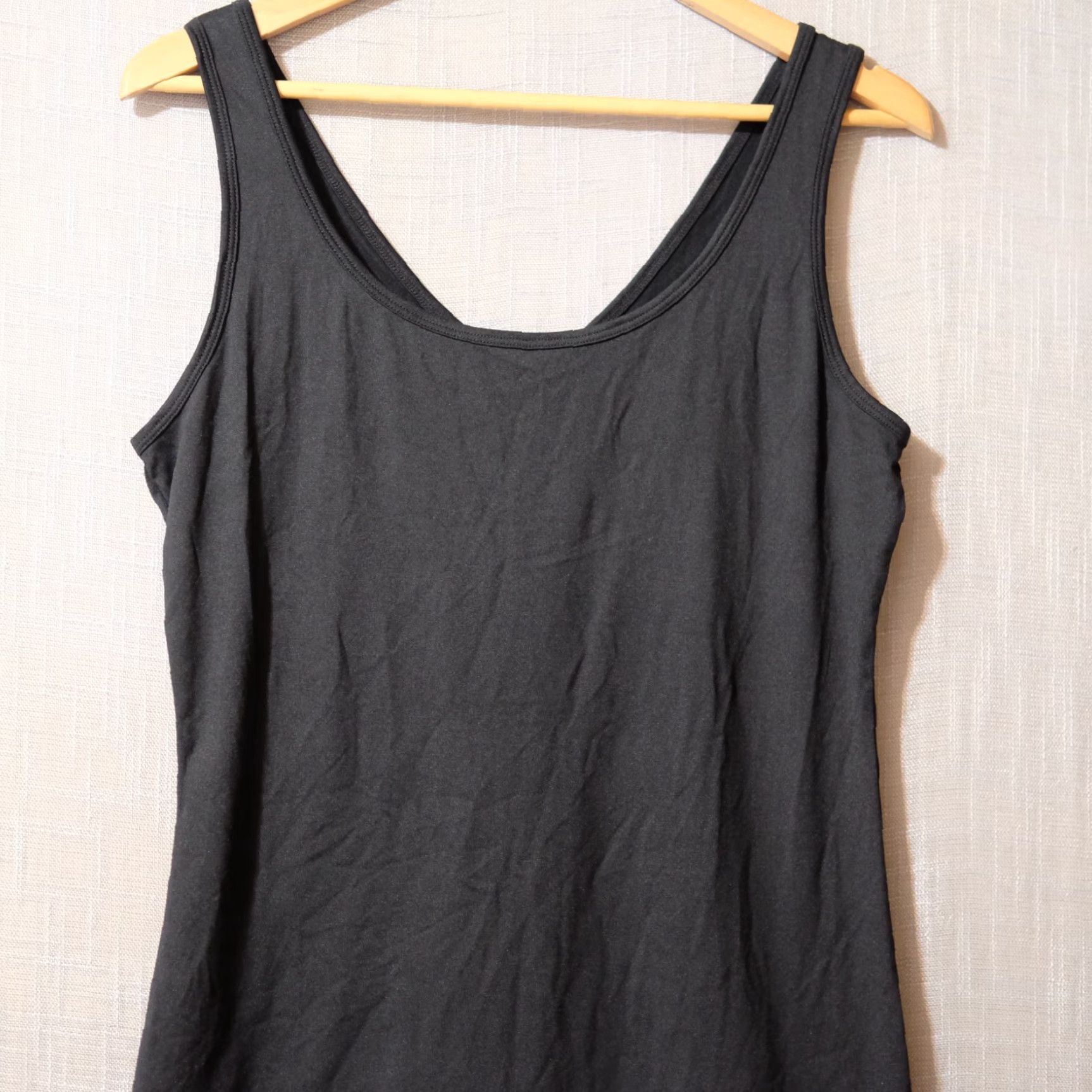 Vintage Nwot! Maurices Black Tank Top Cami Scoop Neck Stretch Women's L Tank Tshirt Camisole Shirt Size L / US 10 / IT 46 - 2 Thumbnail