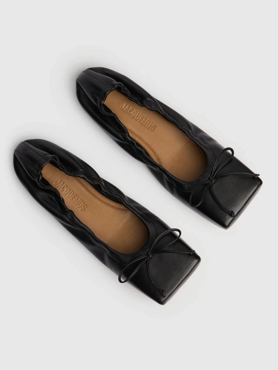Jacquemus JACQUEMUS Black Leather Ballerinas New & Authentic Size US 5 / IT 35 - 3 Thumbnail