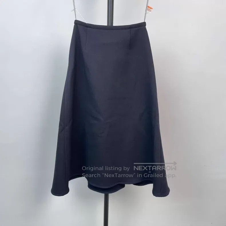 Hermes Hermes Black Wool Long A-Line Skirt Size 24" / US 00 / IT 34 - 3 Thumbnail
