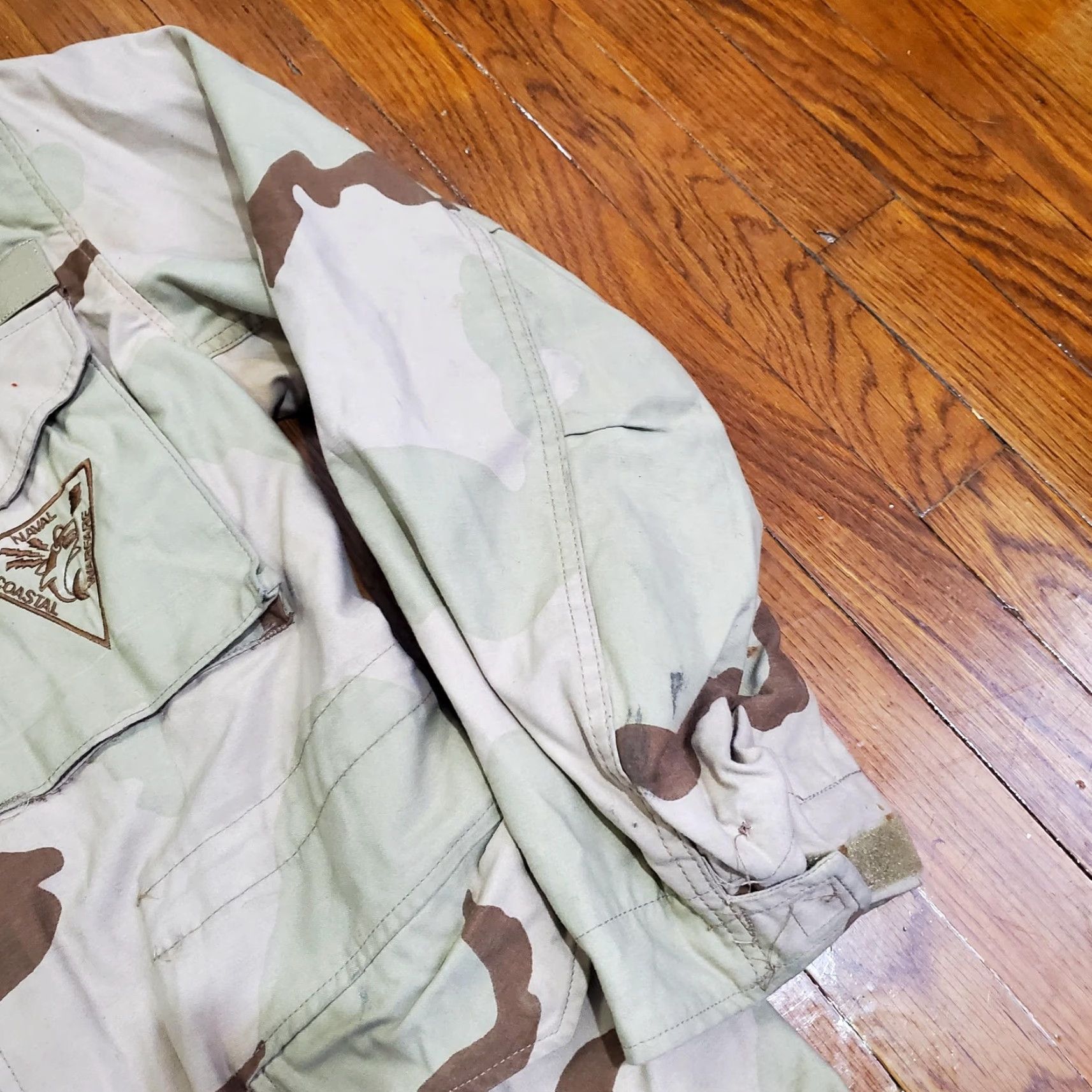 Vintage VINTAGE U.S. NAVY JACKET Coat Desert Camouflage Field Cold Weather Navy Patch Military Size US S / EU 44-46 / 1 - 3 Thumbnail