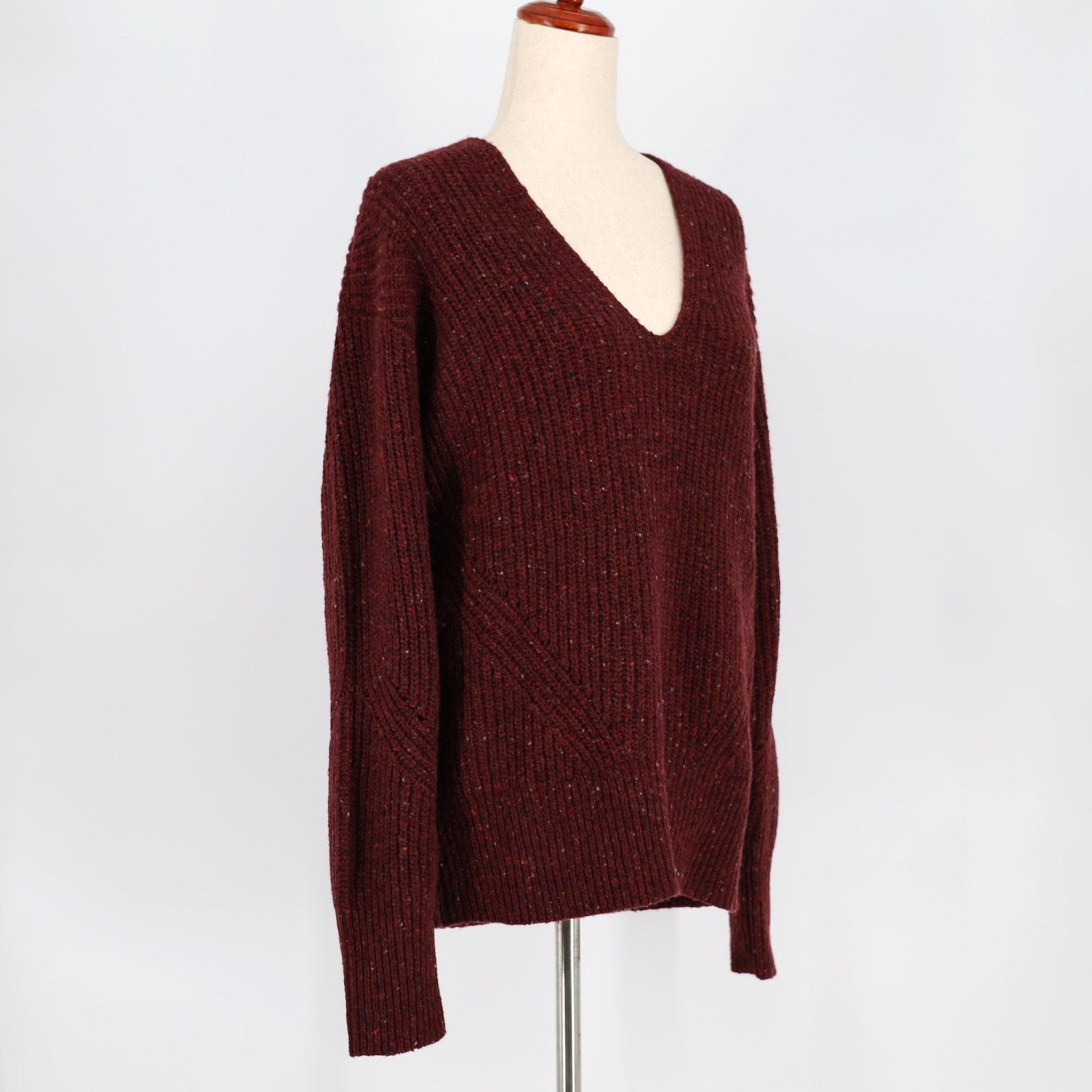 Rag & Bone Rag & Bone Women Wool Knit V-Neck Relaxed Sweater Size S Size S / US 4 / IT 40 - 4 Thumbnail