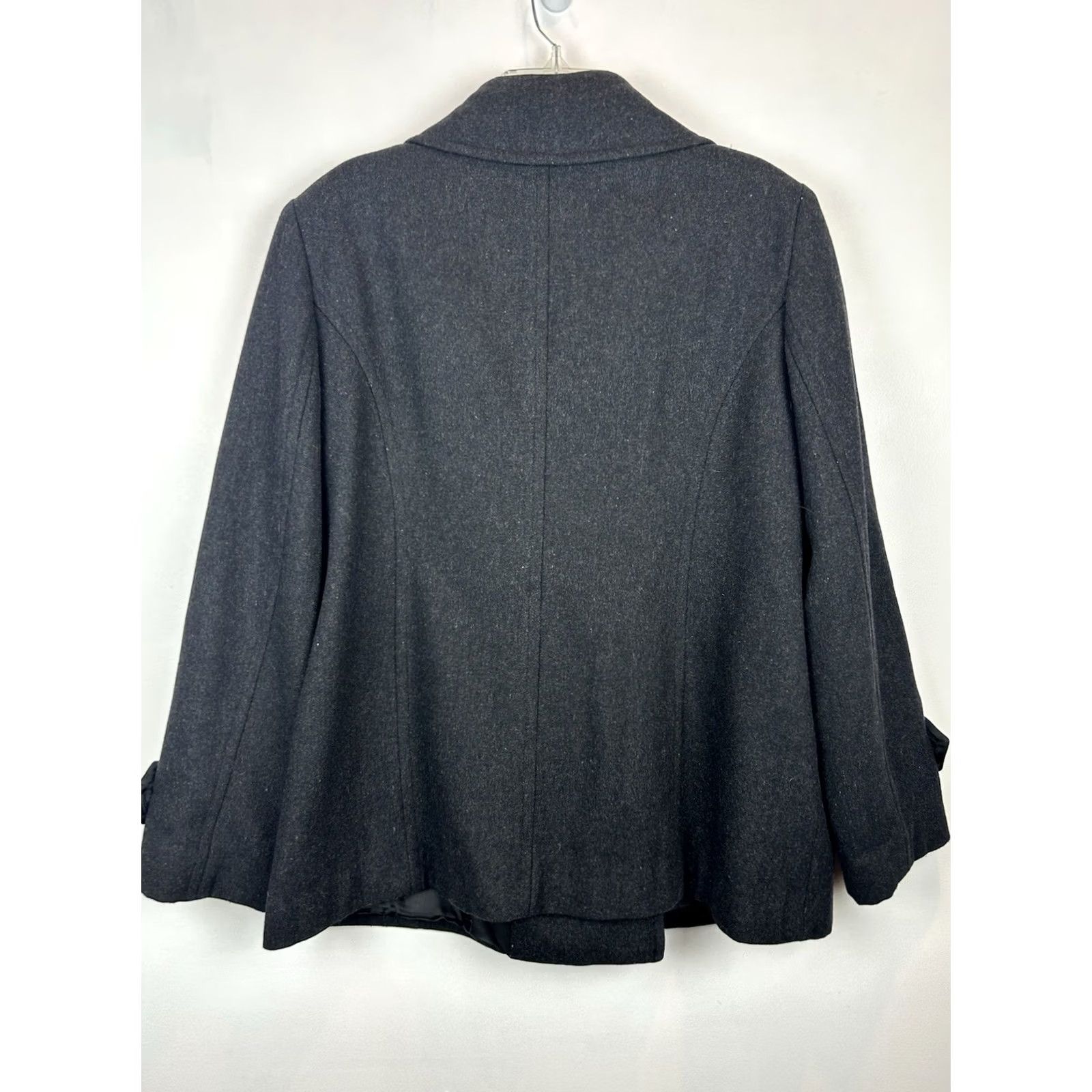 Vintage VINTAGE Herman Kay Wool Blend Pea Coat Womens XL Gray Double Breasted Size XL / US 12-14 / IT 48-50 - 2 Thumbnail