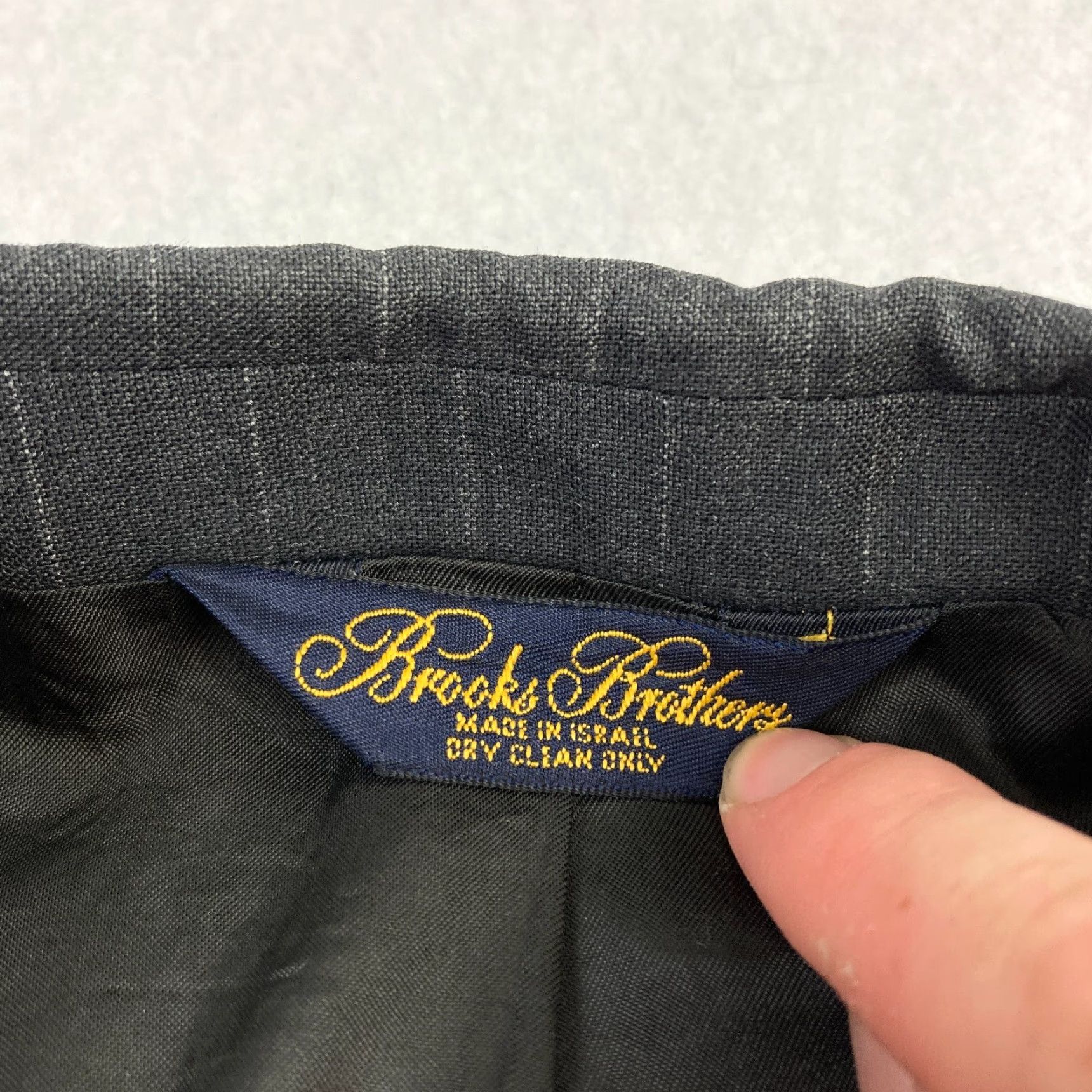 Brooks Brothers Brooks Brothers Brooksease Sport Coat Mens 44 S Black Striped Wool Blazer Lined Size 44R - 5 Thumbnail