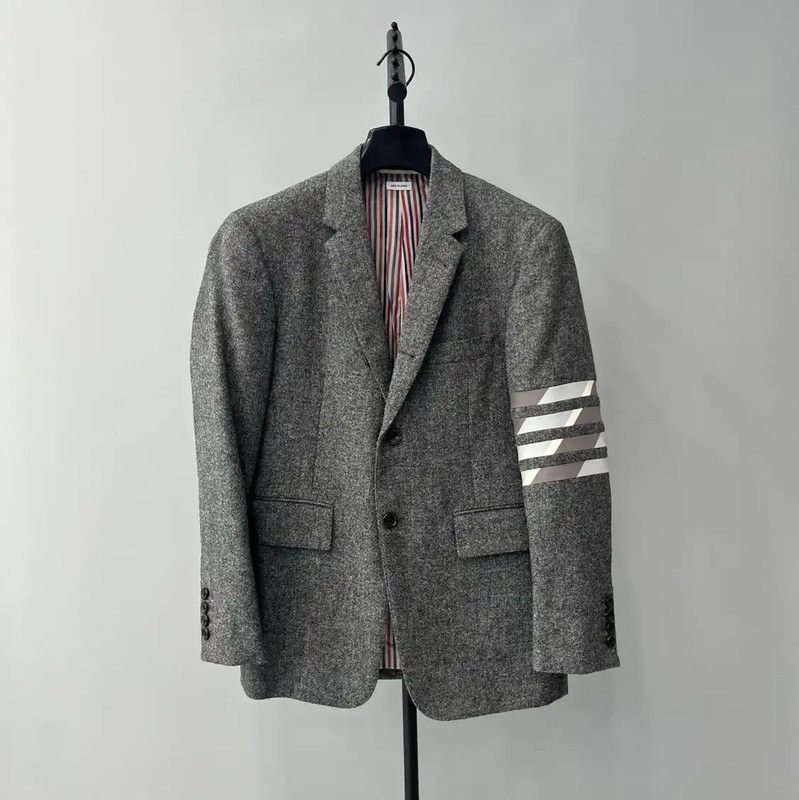 Thom Browne Thom Browne Grey Wool Long Sleeve Jacket 0089 Size US XS / EU 42 / 0 - 1 Thumbnail