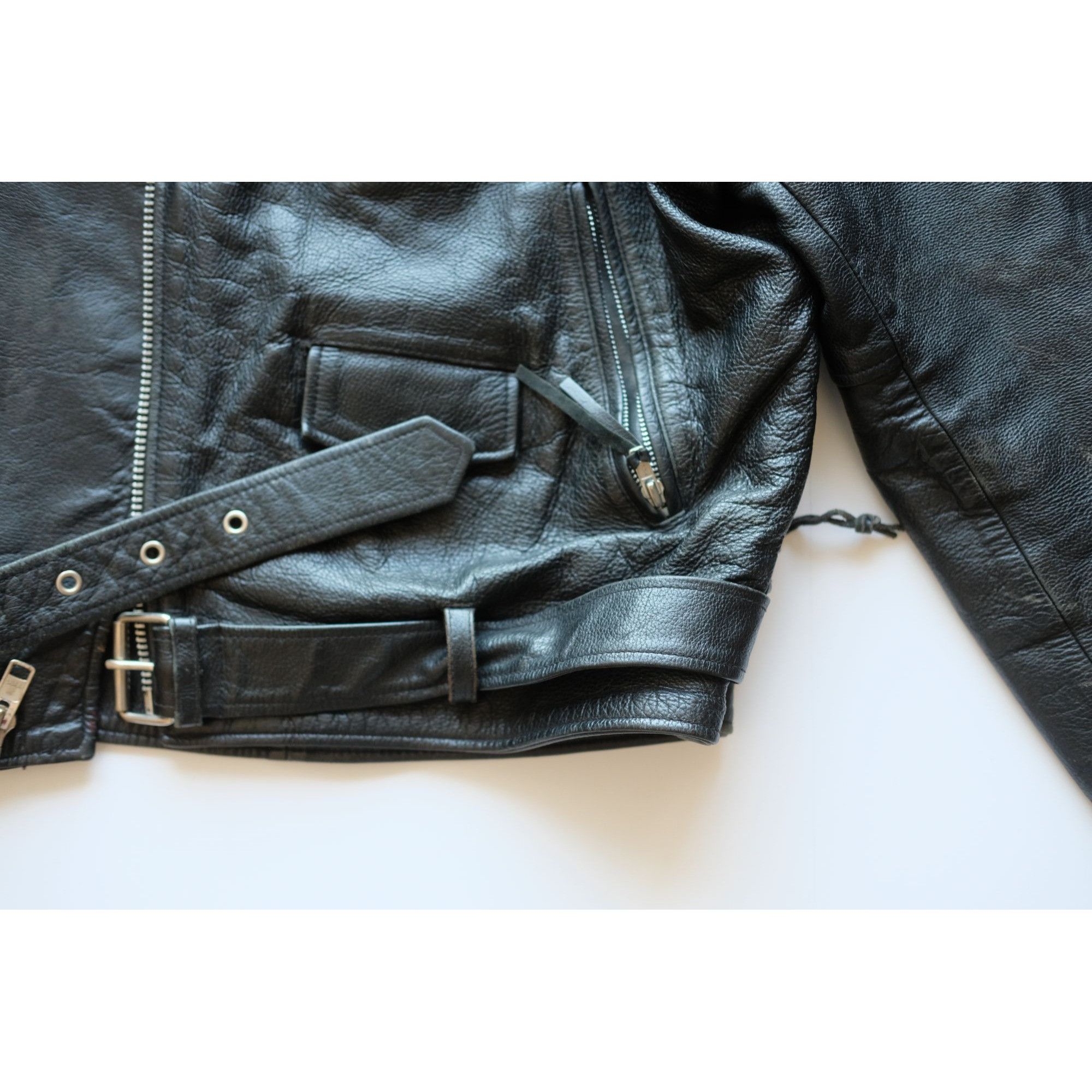 Vintage Wilsons Leather WILSON LEATHER OPEN ROAD VTG 90s Y2K BLACK BIKER JACKET MENs Grailed
