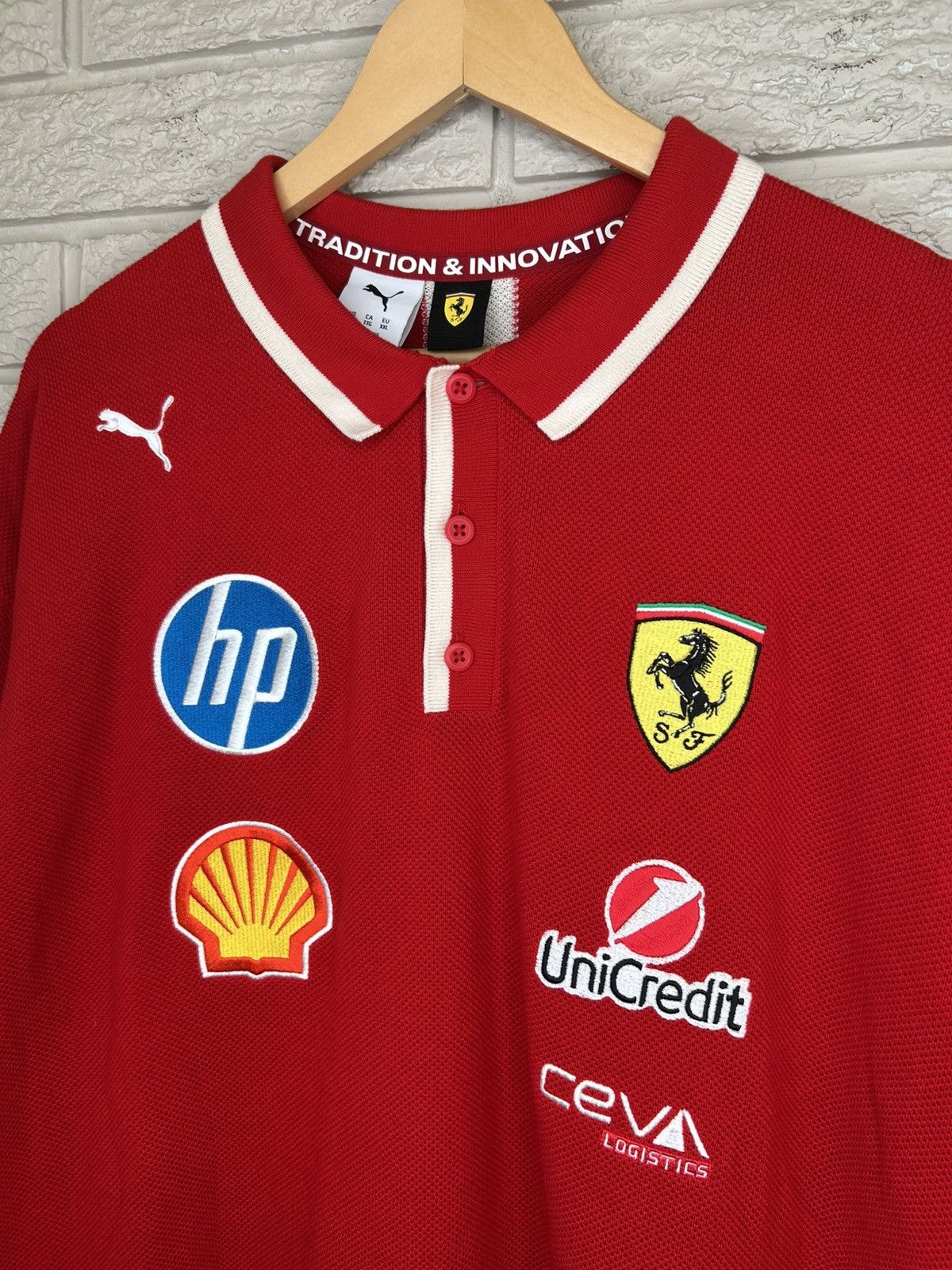 Ferrari × Puma Puma Ferrari Scuderia Knit Polo Shirt Size US XXL / EU 58 / 5 - 3 Thumbnail