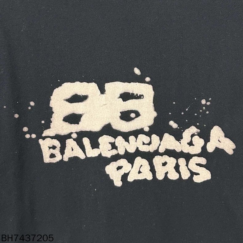 Balenciaga Balenciaga Black Graffiti Logo Short Sleeve Size US L / EU 52-54 / 3 - 4 Thumbnail