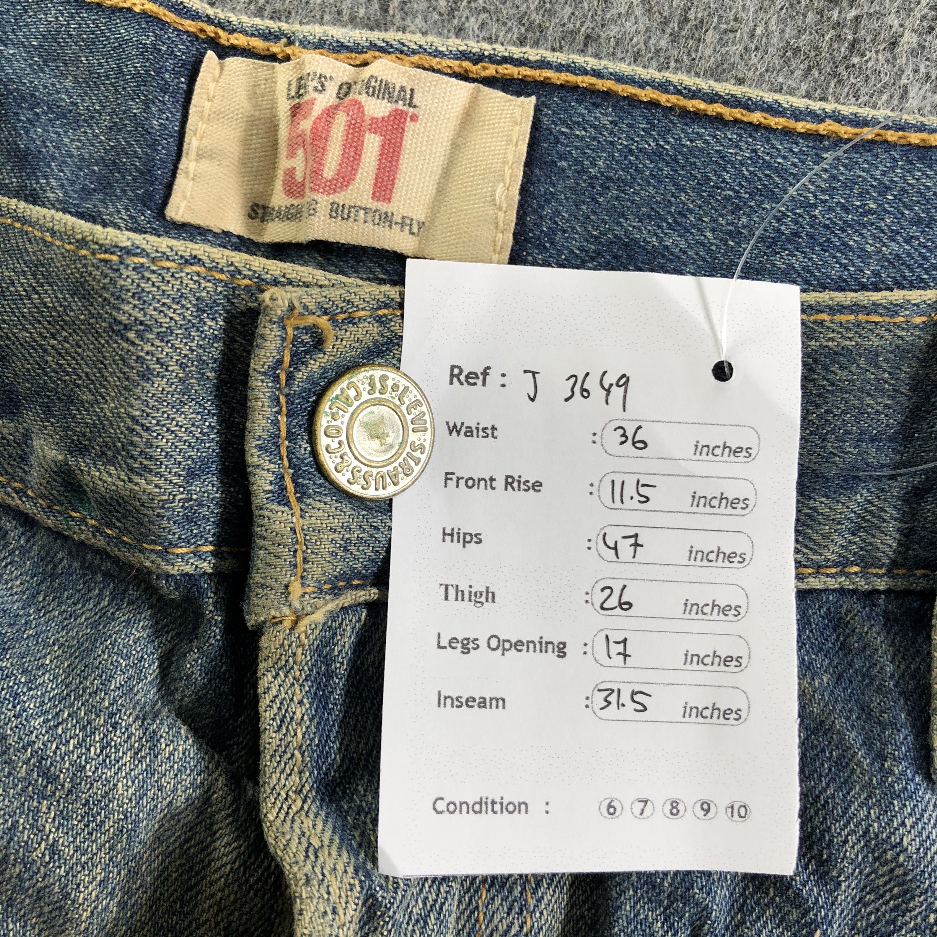 Levi's Vintage Levis 501 Jeans-J3649 Size US 36 / EU 52 - 13 Thumbnail