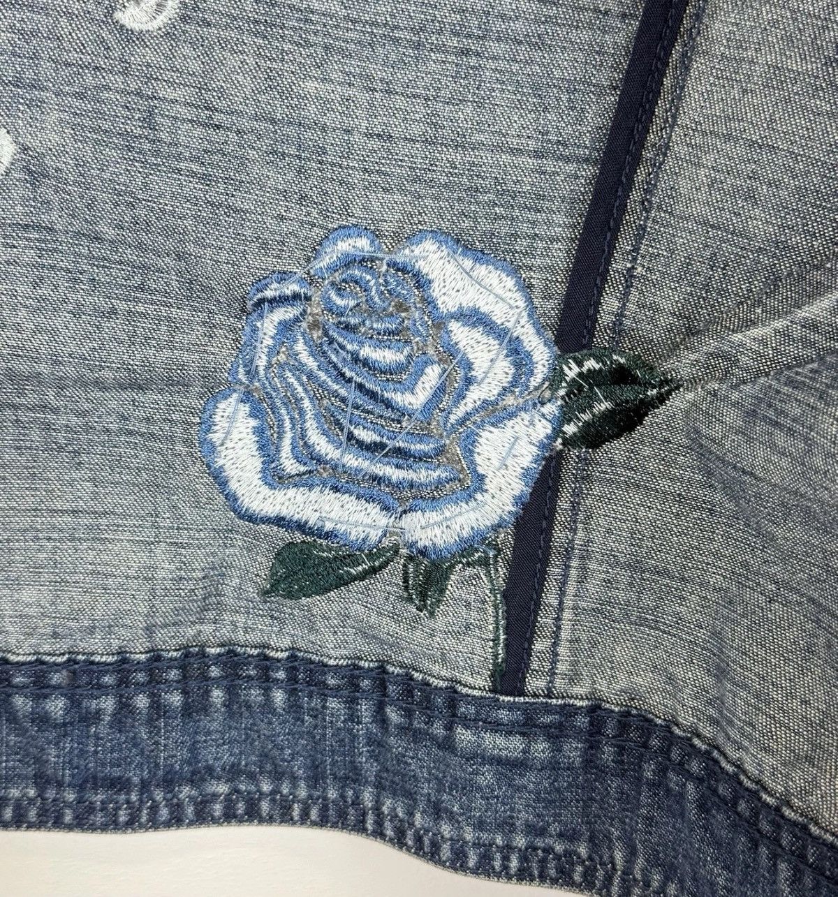 Versace Versace Jeans Couture Denim Jacket Blue Jeans Top Flowers Size S / US 4 / IT 40 - 14 Thumbnail