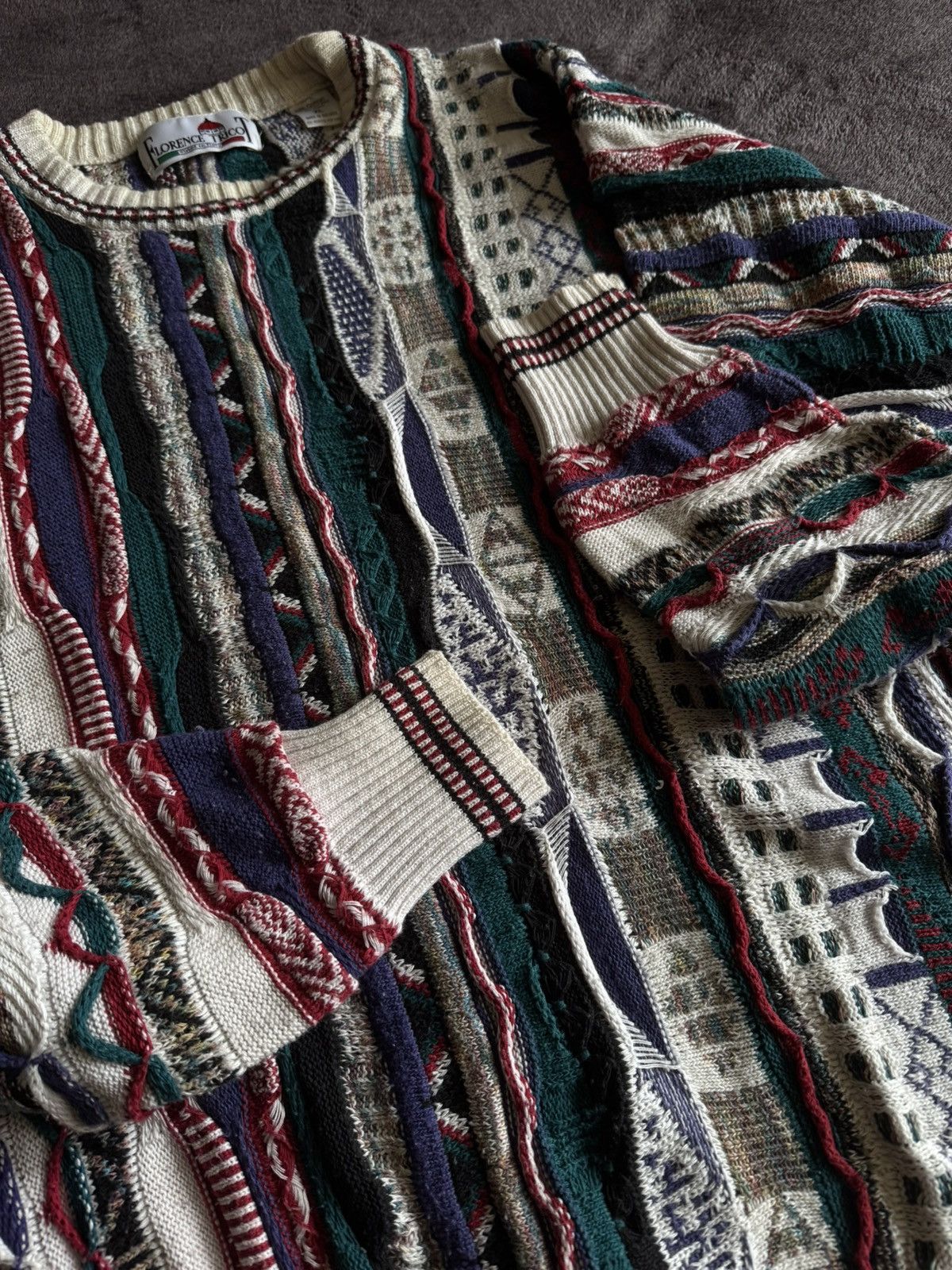 Florence Tricot × Vintage Vintage Florence Tricot Coogi style sweater pleated y2k Size US XL / EU 56 / 4 - 9 Thumbnail