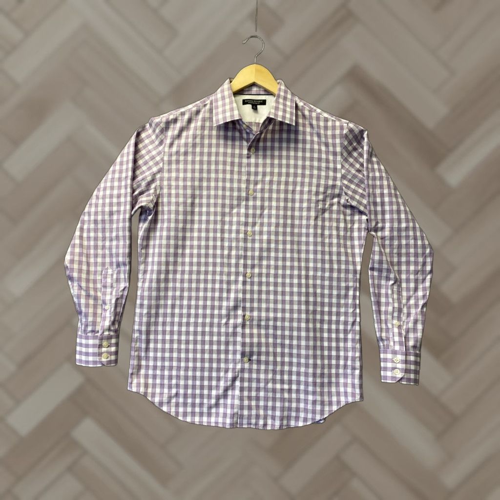 Banana Republic Banana Republic Button Shirt M Mens Purple Orchid Lavender Multicolor Slim Button Shirt 199- e Size US M / EU 48-50 / 2 - 1 Thumbnail