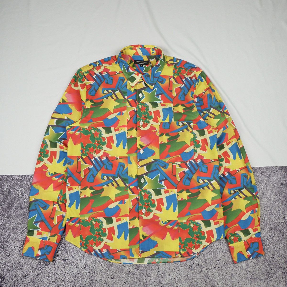 Comme des Garcons × Comme des Garcons Homme × Comme des Garcons Homme Plus Vintage 2001 Cdg+ Psychedelic Clown Shirt Size US M / EU 48-50 / 2 - 1 Thumbnail