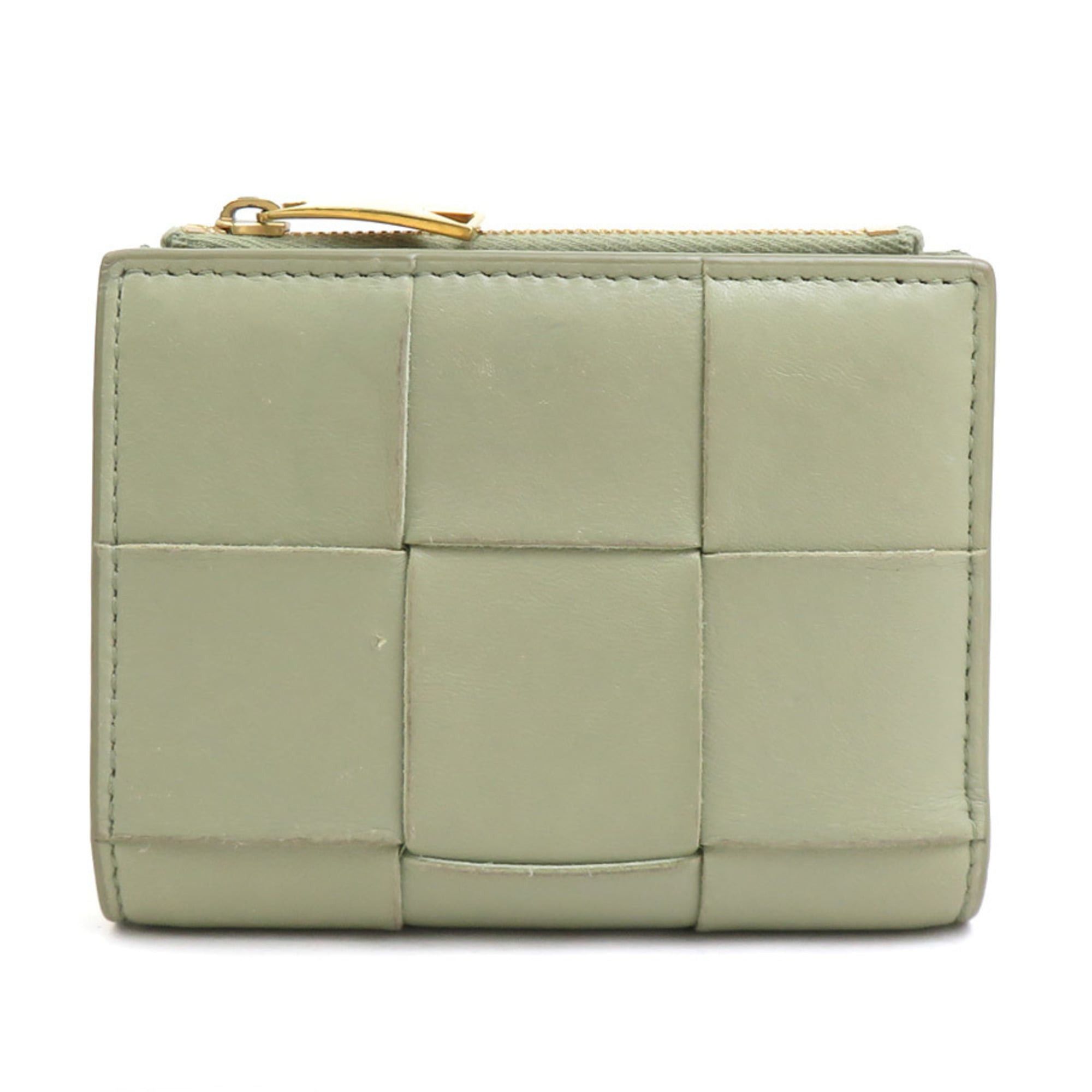 Bottega Veneta Bottega Veneta Cassette Leather Bi-fold Wallet, Green, Unisex, r10978k Size ONE SIZE - 1 Thumbnail