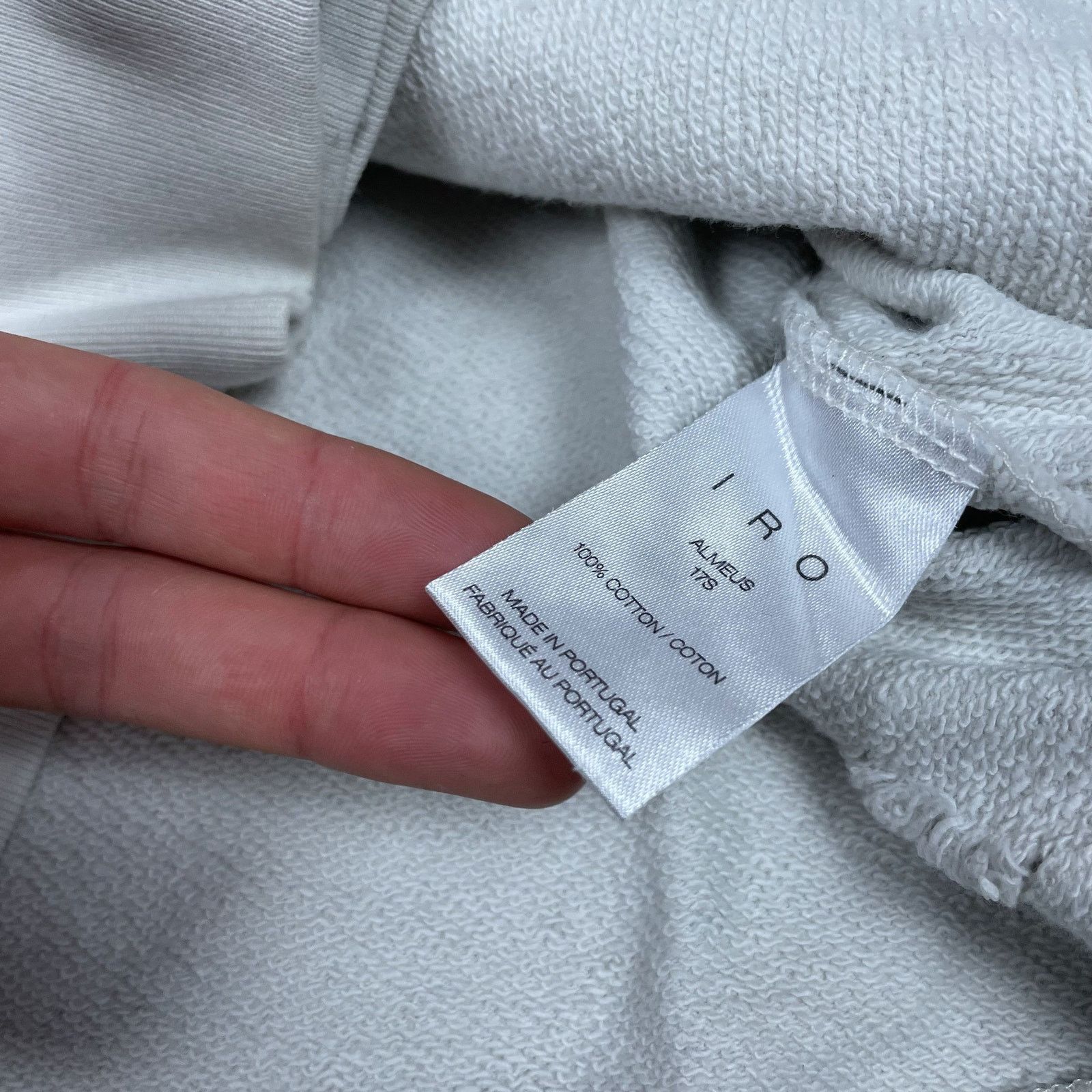 Iro IRO Almeus Men's White Cotton Long Sleeve Full Zip Hoodie M Size US M / EU 48-50 / 2 - 8 Thumbnail