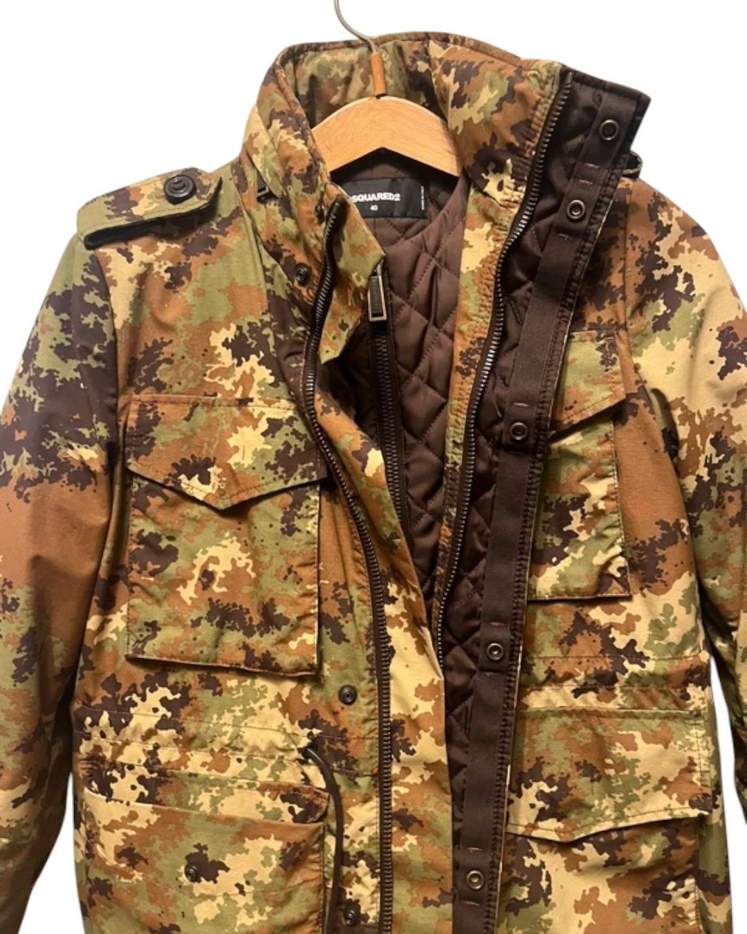 Dsquared2 F/W 2016 CAMO 2 IN 1 COAT Size S / US 4 / IT 40 - 4 Thumbnail