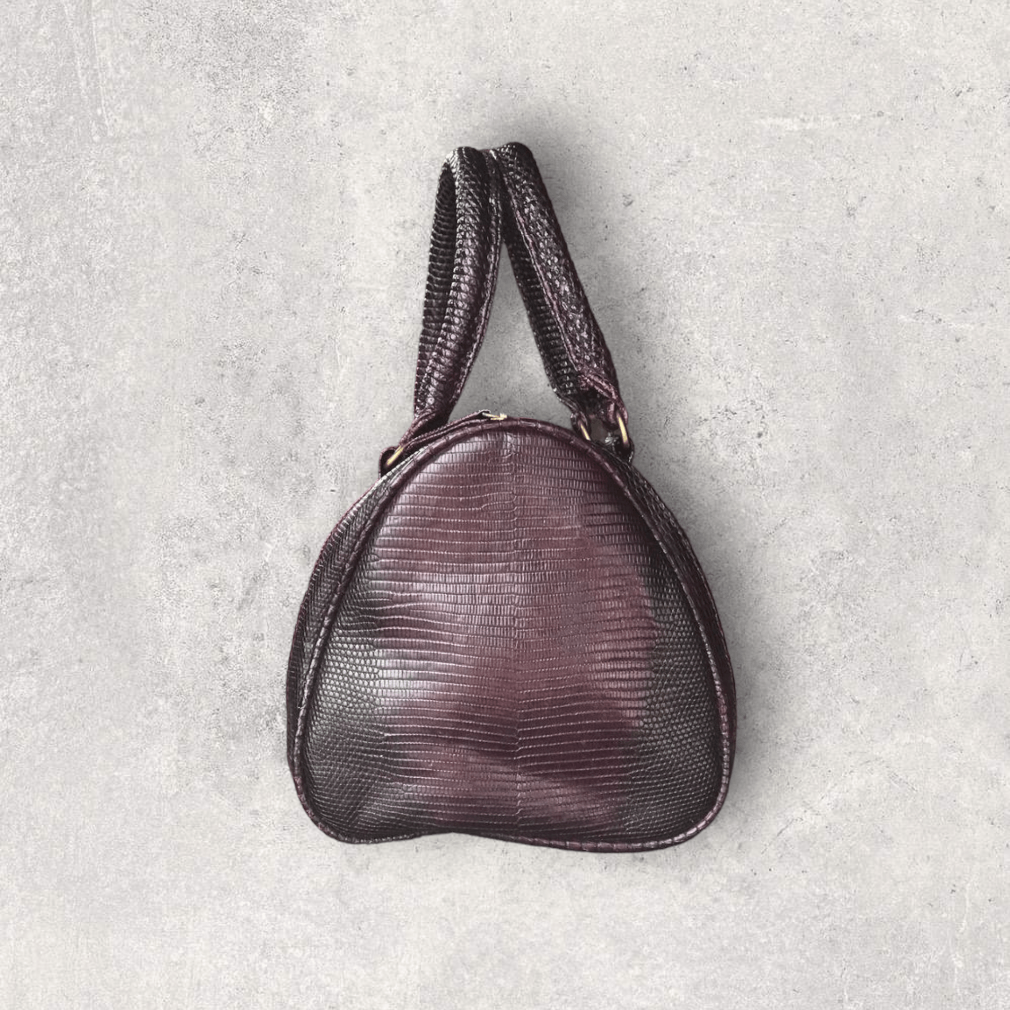 Genuine Leather Lizard Skin Leather Handmade HandleBag Size ONE SIZE - 15 Thumbnail