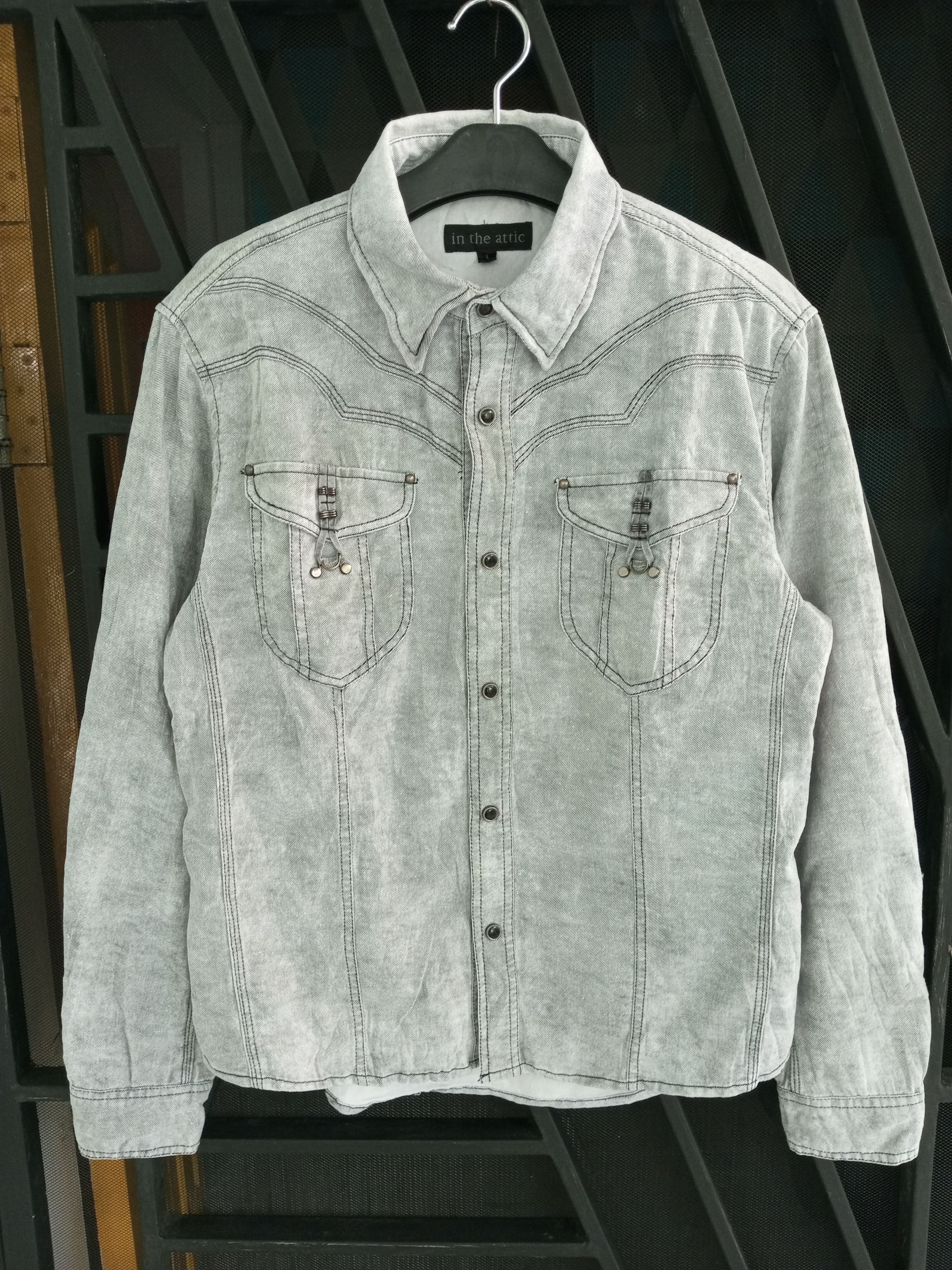 In The Attic In The Attic Long Sleeve Button Up Denim Shirt Size US L / EU 52-54 / 3 - 1 Thumbnail