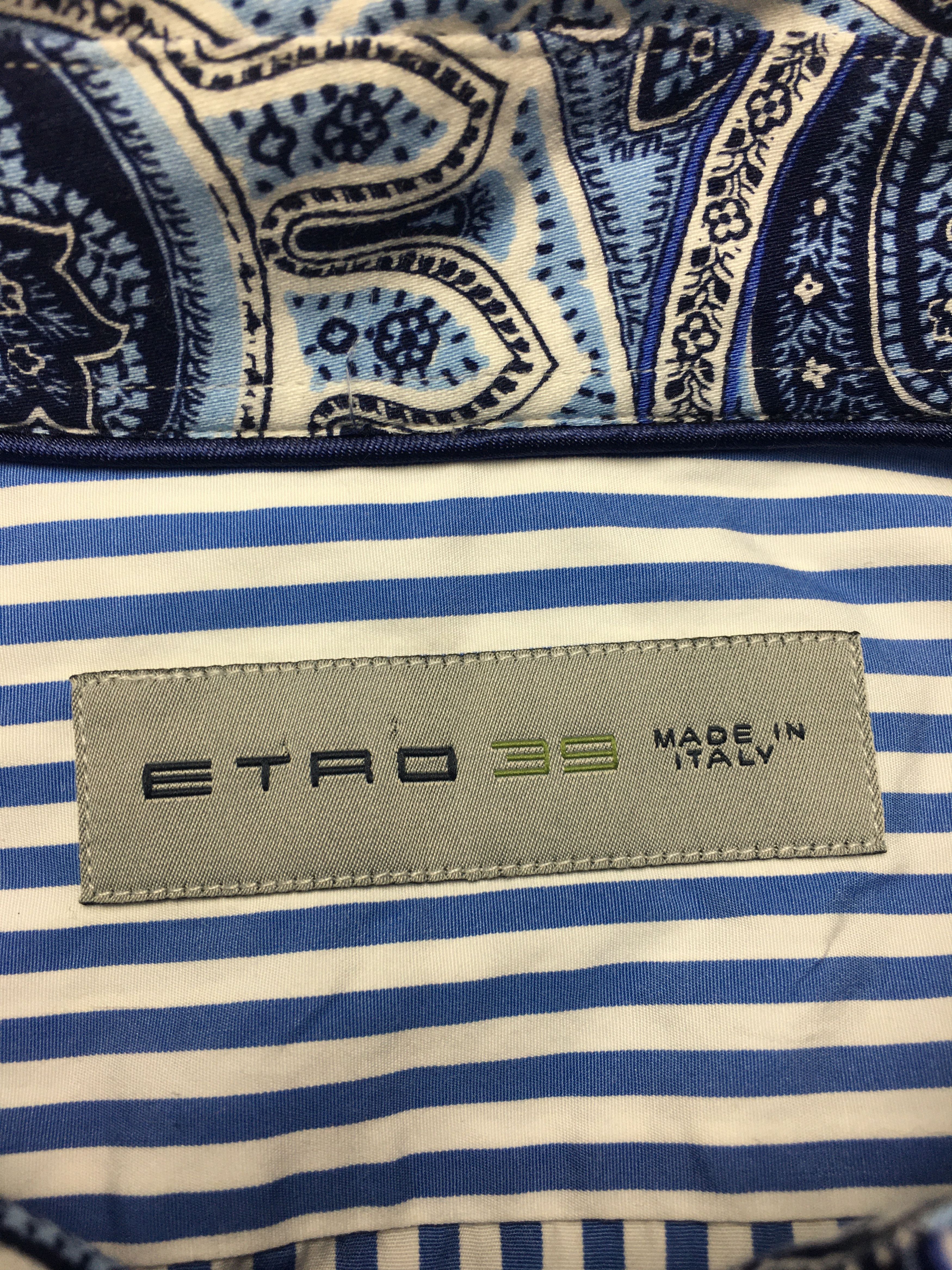 Etro ETRO Milano Paisley Design Striped Mens Shirt IT 39 Size US M / EU 48-50 / 2 - 7 Thumbnail