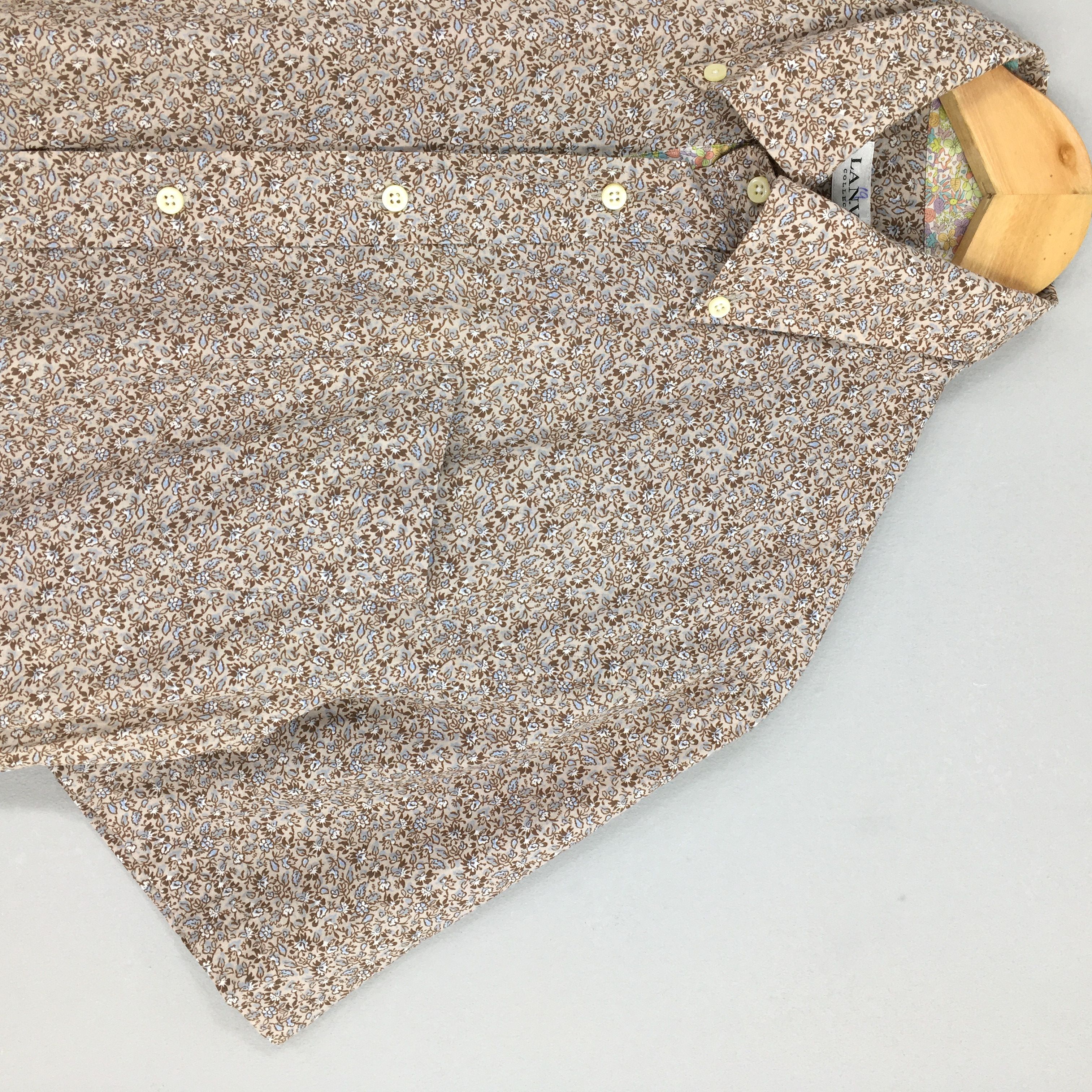 Designer Vintage Lanvin Collection Paisley Floral Shirt Medium Size US M / EU 48-50 / 2 - 2 Thumbnail