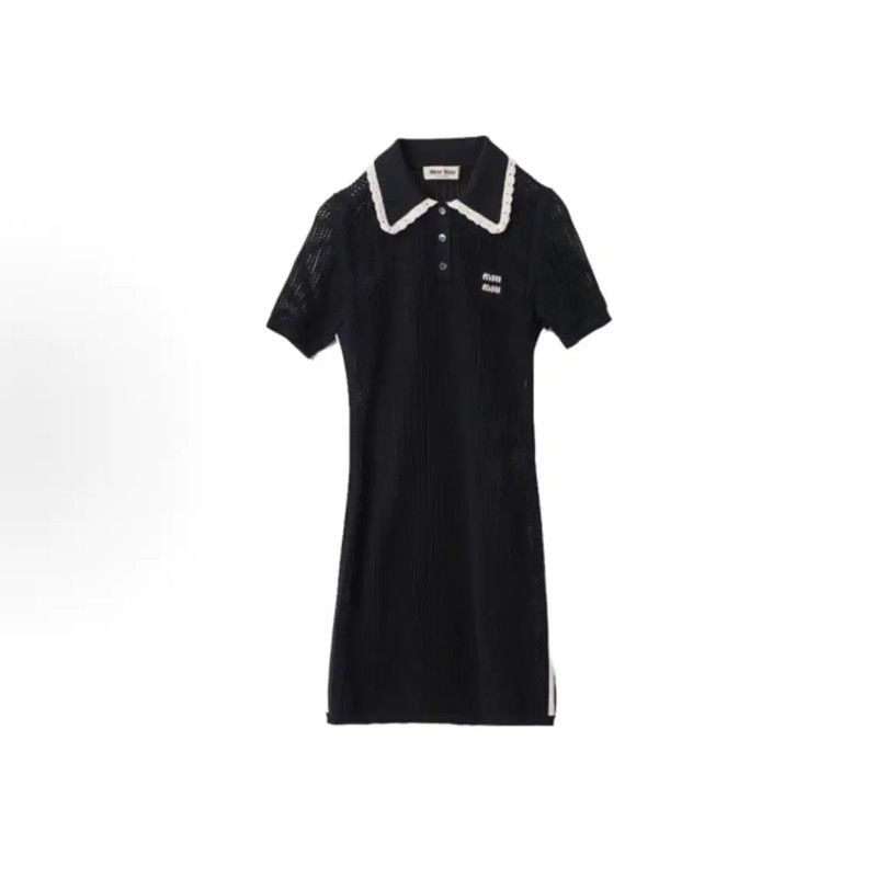 Miu Miu Miu Miu Women's Navy Blue Dress 0089 Size ONE SIZE - 1 Thumbnail