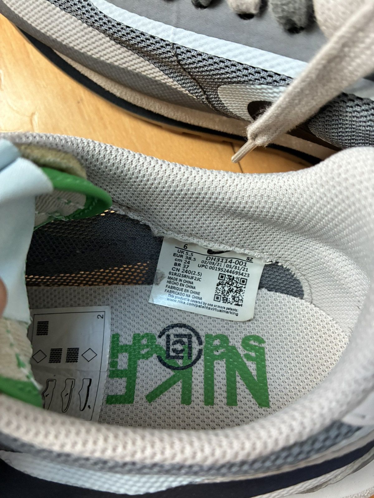 Nike × Sacai Nike Mens LDWaffle 001 Sacai x Clot - Cool Grey Size US 6 / EU 39 - 5 Thumbnail