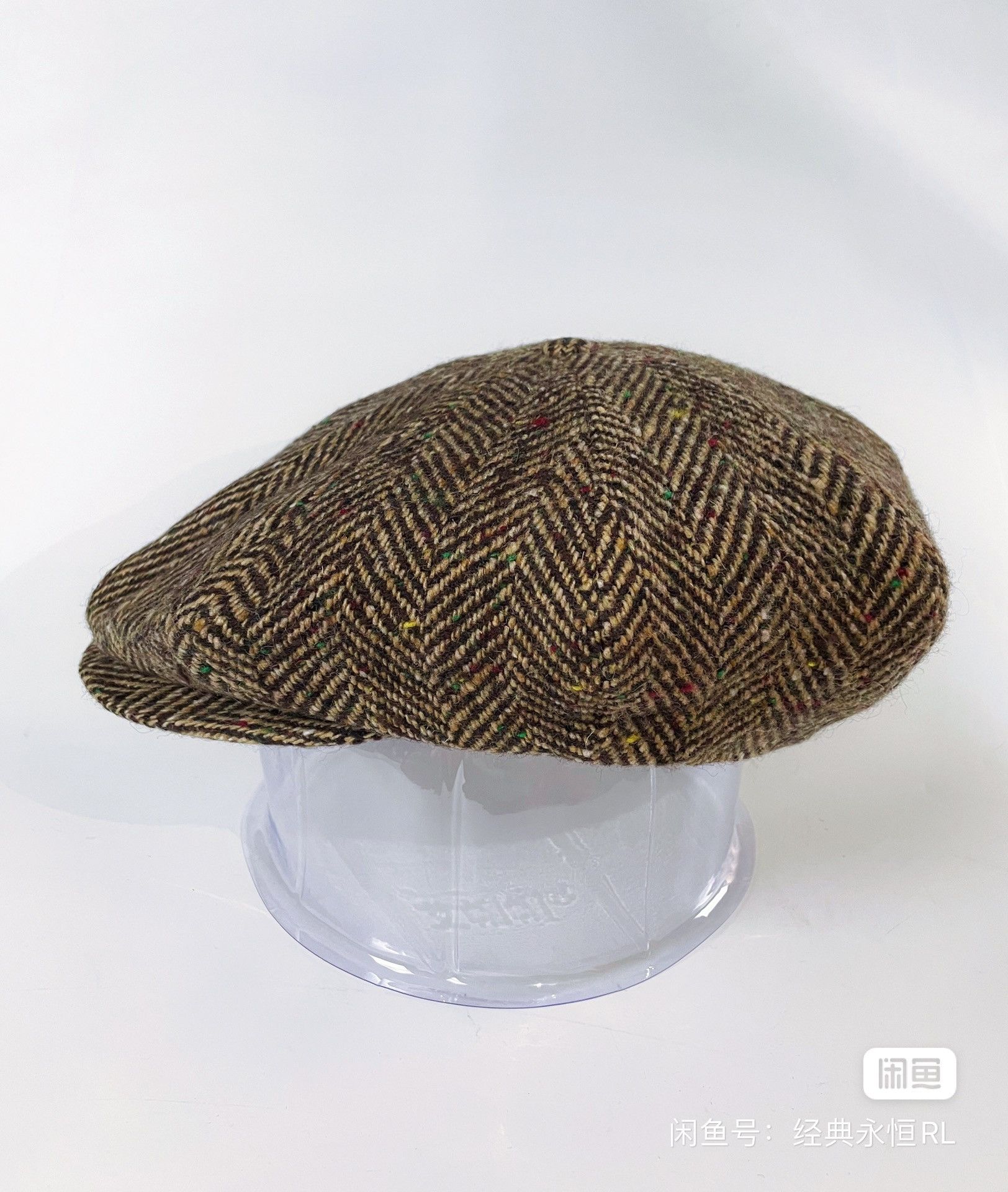 RRL Ralph Lauren × Ralph Lauren Ralph Lauren Classic Wide Wool Newsboy Hat Size ONE SIZE - 3 Thumbnail