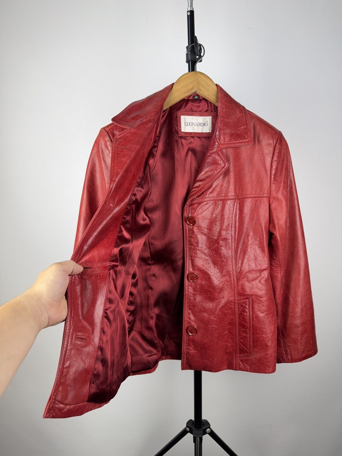Leather Vintage 90s Avant Garde Leather Biker MOTO Y2K Jacket Size S / US 4 / IT 40 - 11 Thumbnail