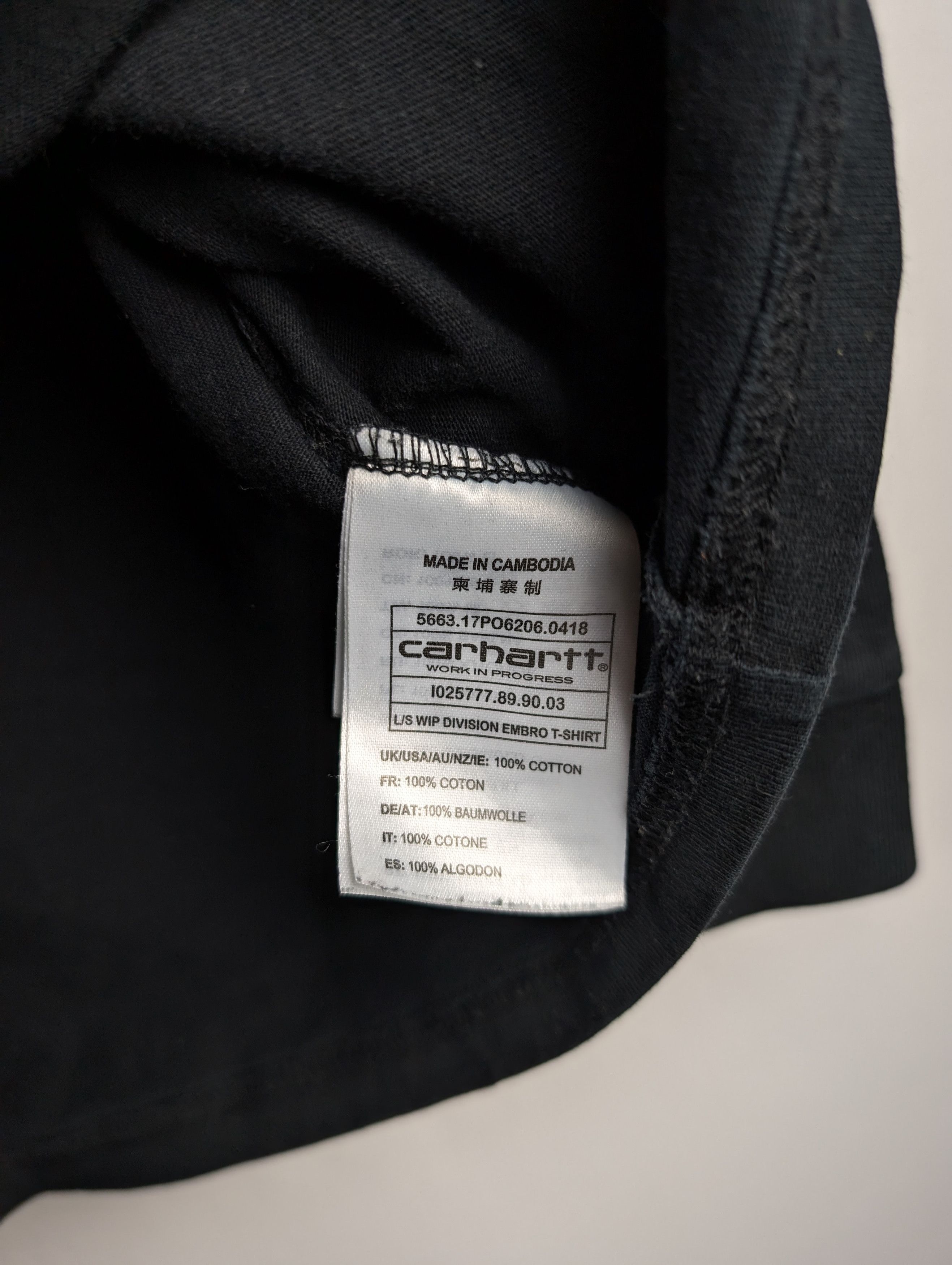 Carhartt Black Carhartt WIP Long Sleeve T-Shirt Size US L / EU 52-54 / 3 - 5 Thumbnail