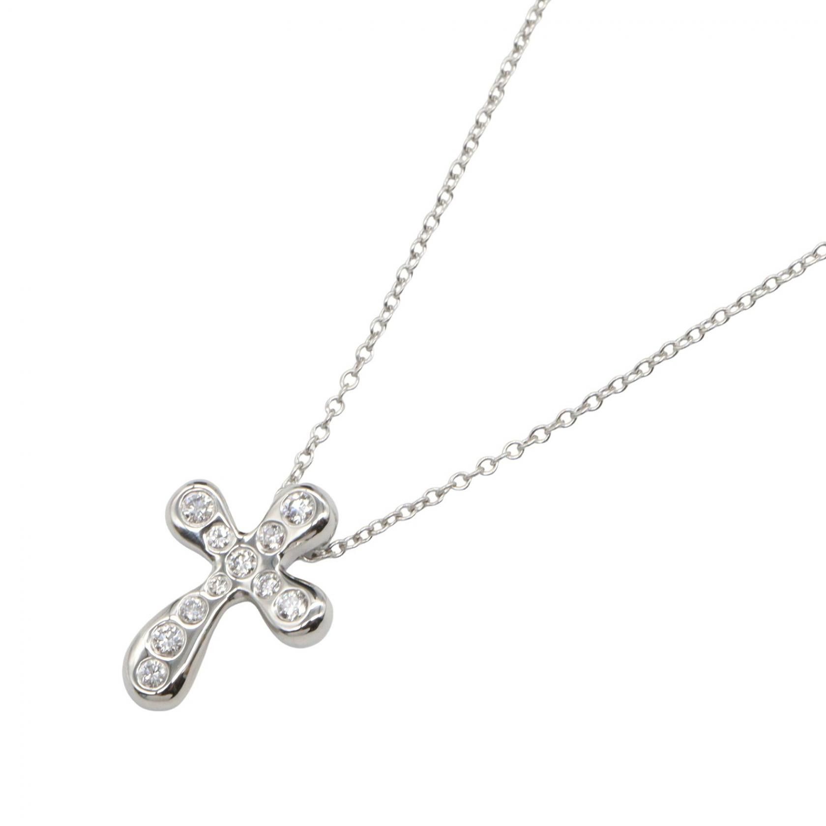 Tiffany & Co. Tiffany & Co. Tiffany & Co. Small Cross Pt950 Diamond Necklace Precious Metal Necklace DUTY FREE for USA Size ONE SIZE - 1 Thumbnail