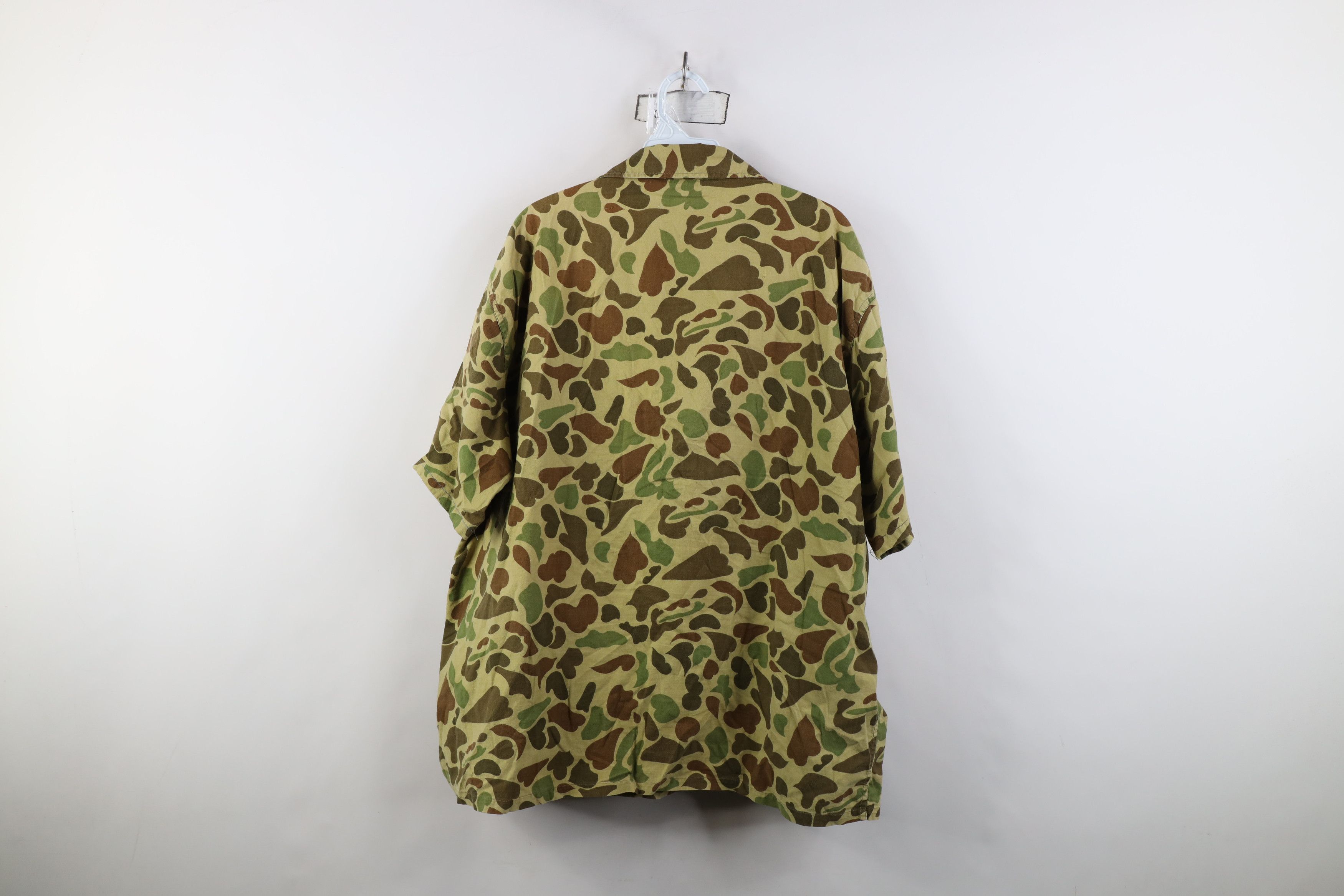 Vintage Vintage 70s Streetwear Camouflage Short Sleeve Shirt Jacket Size US XL / EU 56 / 4 - 13 Thumbnail