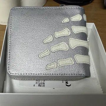 Kapital Kapital Thumbs Up Bone Hand Zip Wallet Silver Size ONE SIZE - 2 Thumbnail
