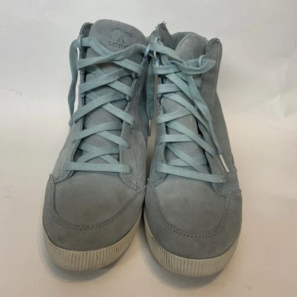 SOREL Sorel Out N About Blue Suede Lace Up Wedge Booties Women 10 Size US 10 / IT 40 - 7 Thumbnail