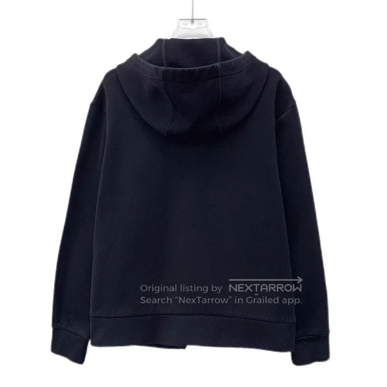 Prada Prada Black triangle logo cotton hooded zipper long jacket Size US M / EU 48-50 / 2 - 2 Thumbnail