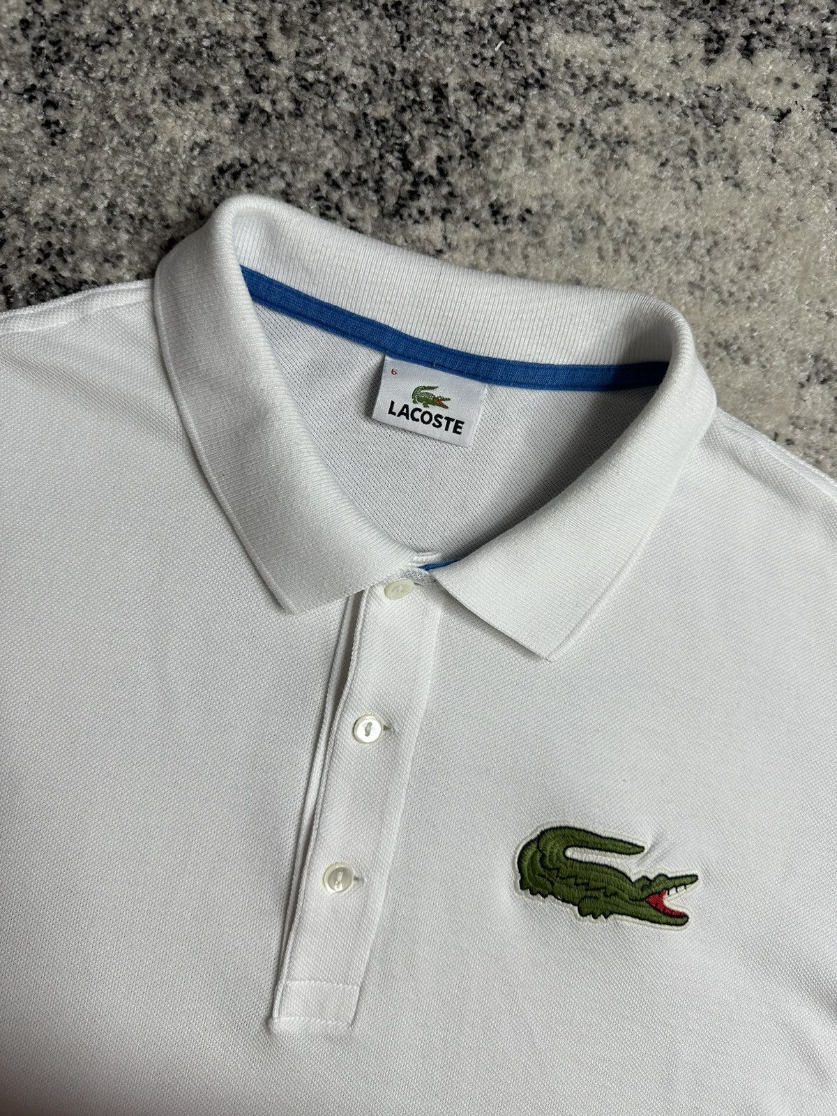 Lacoste × Vintage Lacoste Vintage StreetWear Polo T-shirt Big Logo Rare Size US XL / EU 56 / 4 - 3 Thumbnail