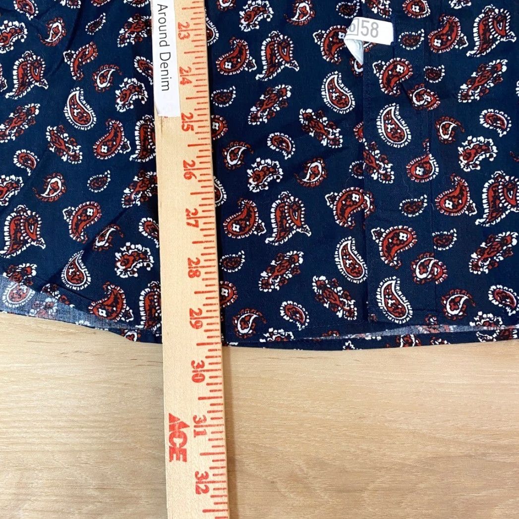 J.Crew J.Crew Shirt Mens Medium Paisley Classic Button-Up Secret Wash Long Sleeve Blue Button-Down Collared Cotton Shirt Mens Fashion Size US M / EU 48-50 / 2 - 6 Thumbnail