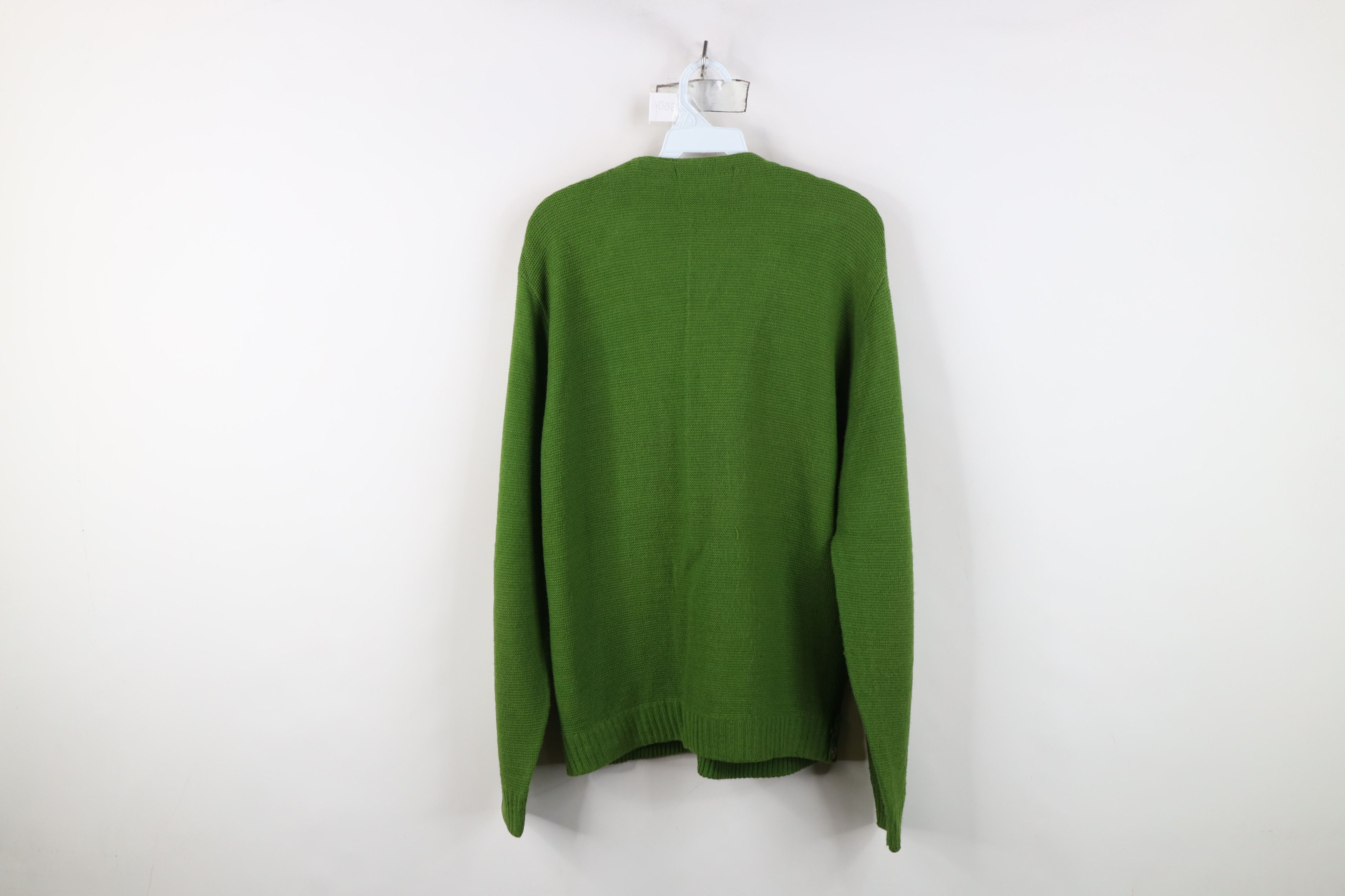 Vintage Vintage 50s 60s Streetwear Cardigan Sweater Green USA Size US L / EU 52-54 / 3 - 10 Thumbnail