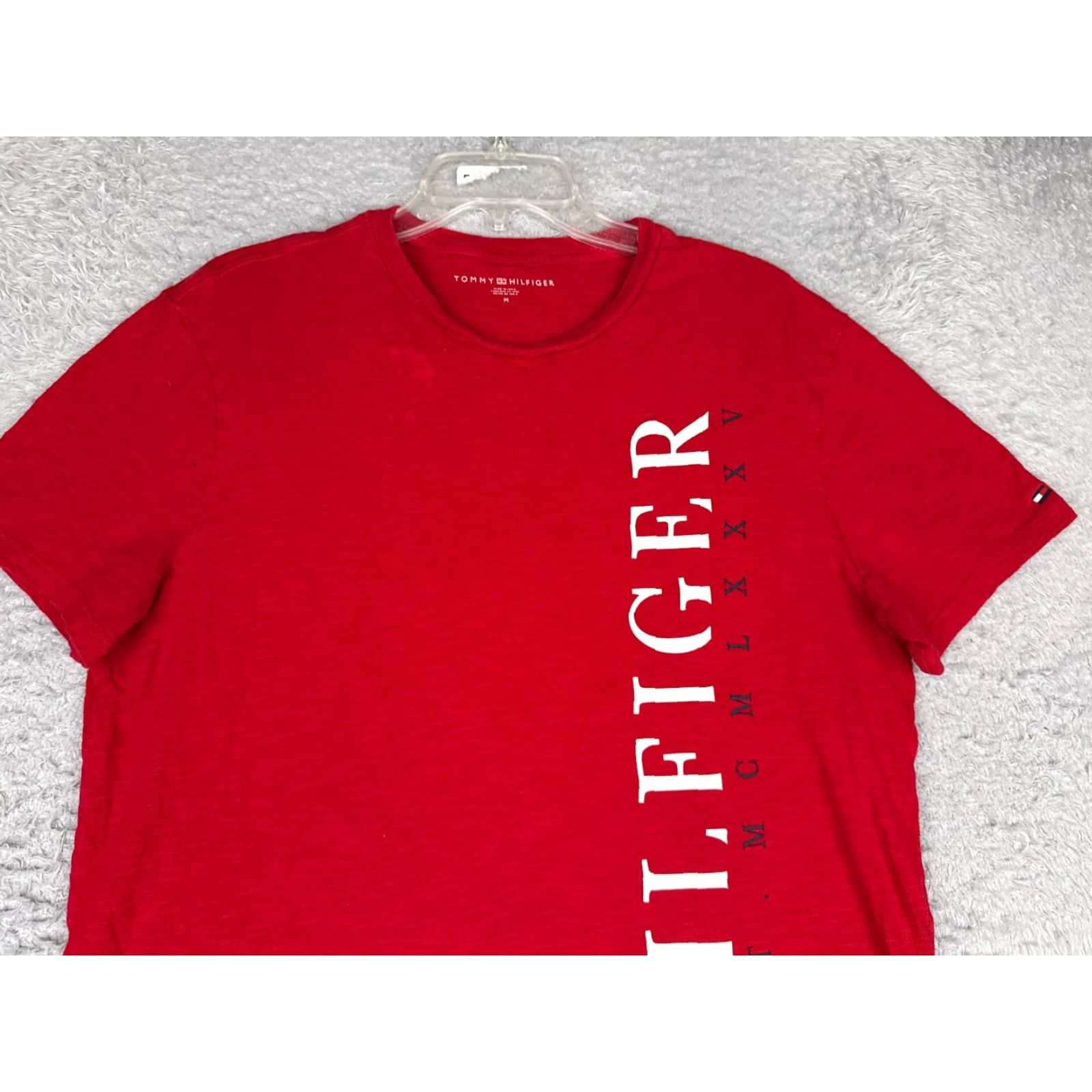 Tommy Hilfiger Tommy Hilfiger Shirt Men Medium Red Crew Neck 100% Cotton Short Sleeve Logo Embroidered T-Shirt Mens Regular Modern Fit Size US M / EU 48-50 / 2 - 4 Thumbnail