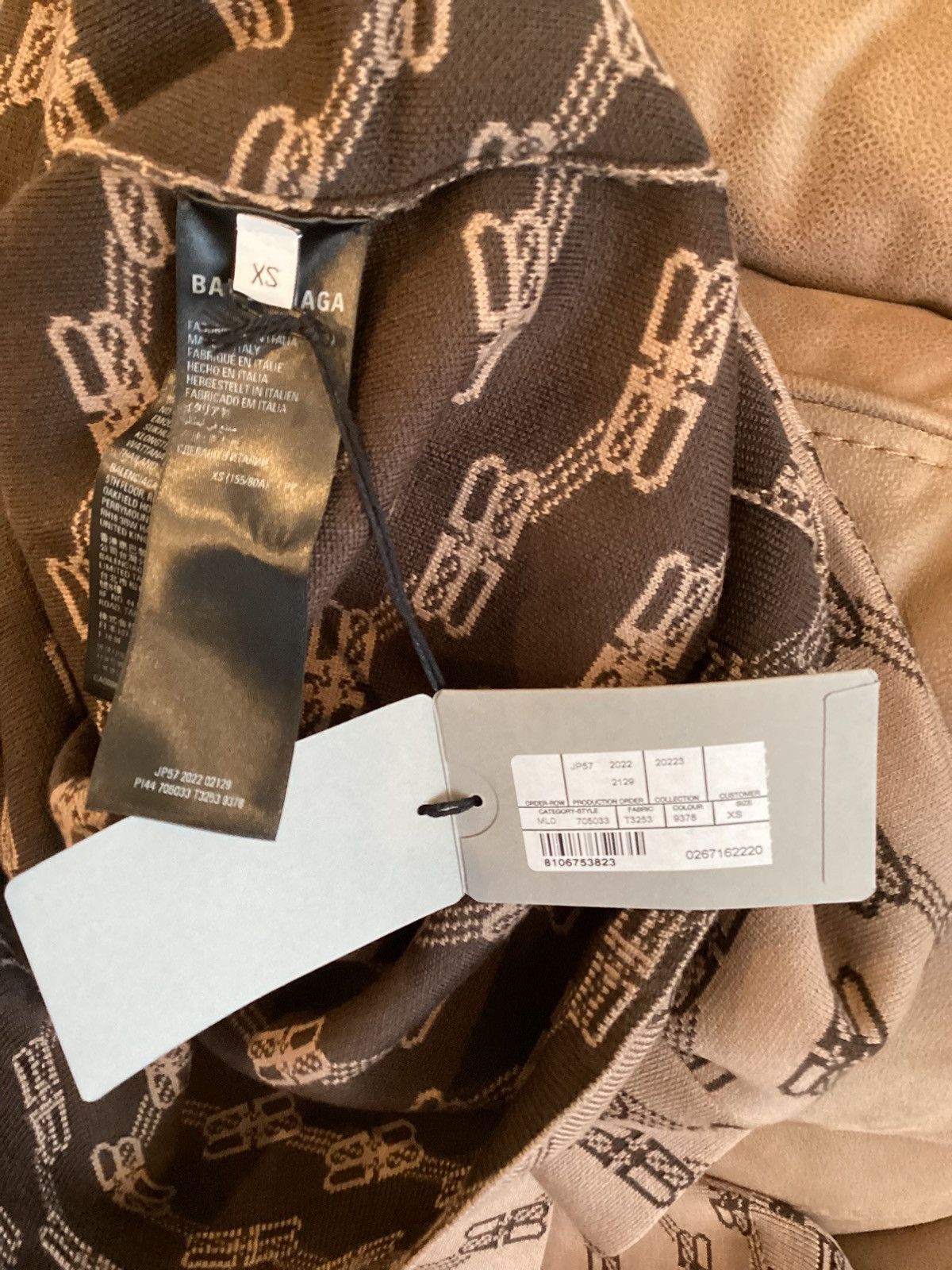 Balenciaga BALENCIAGA BB Monogram Sweater in Brown Size US S / EU 44-46 / 1 - 4 Thumbnail