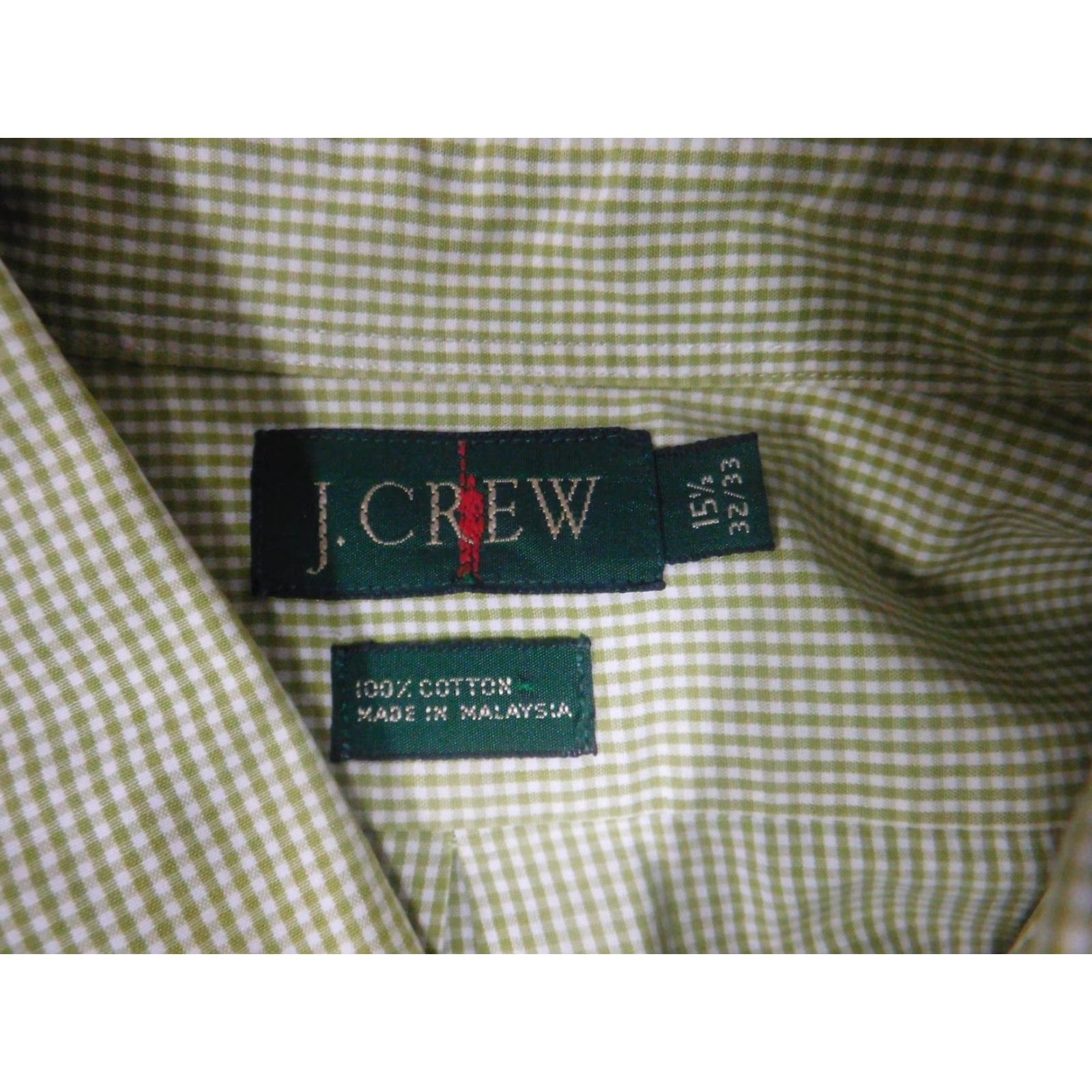 J.Crew J.CREW Oarsman Shirt Mens 15.5 Green Plaid Button-Front Casual Size US L / EU 52-54 / 3 - 5 Thumbnail