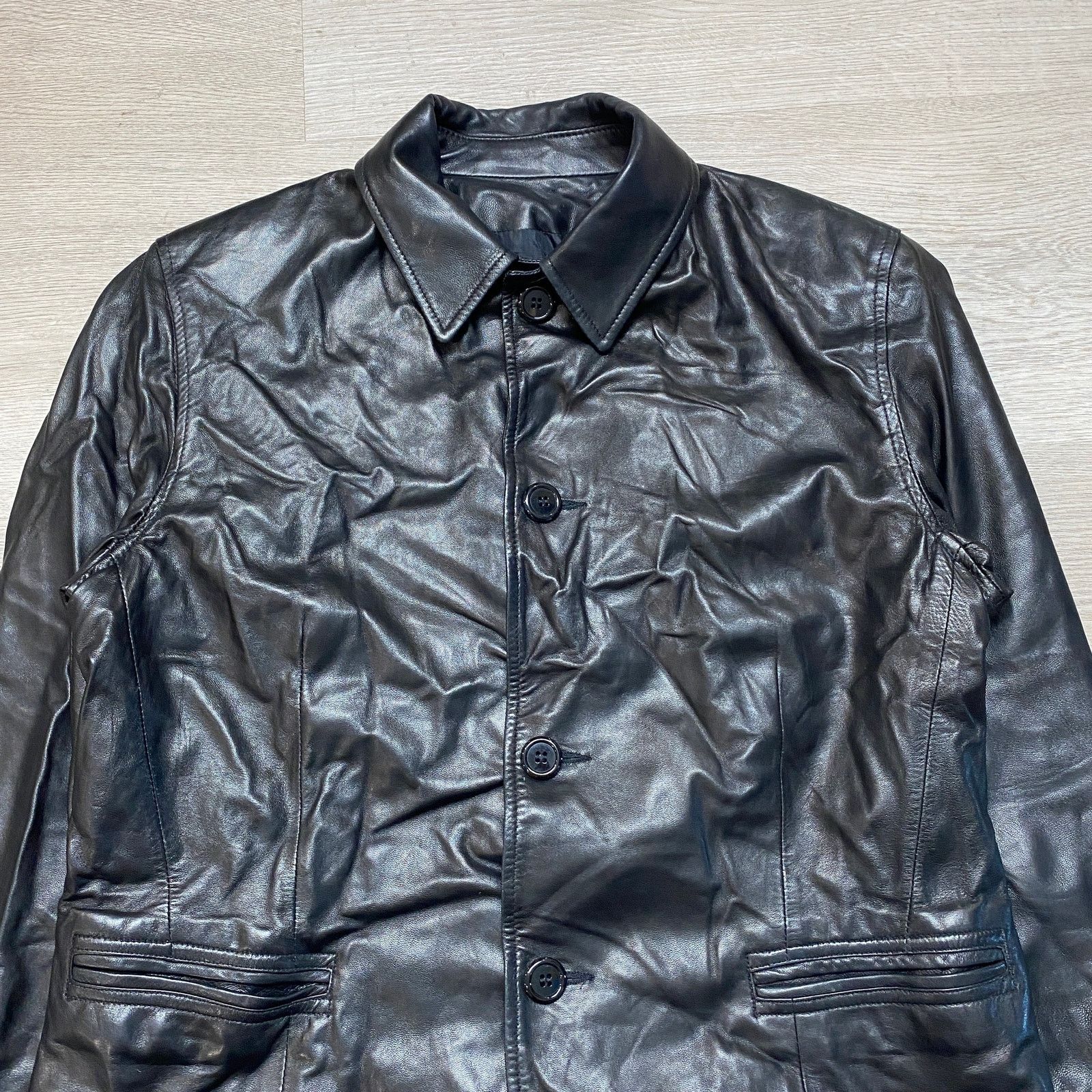 VTG Ralph Lauren Leather Jacket Women's 8 Biker Y2K Matrix