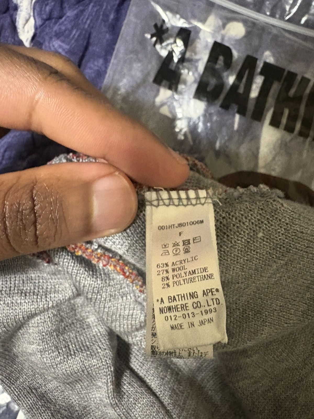 Bape Bape shark beanie gray Size ONE SIZE - 6 Thumbnail