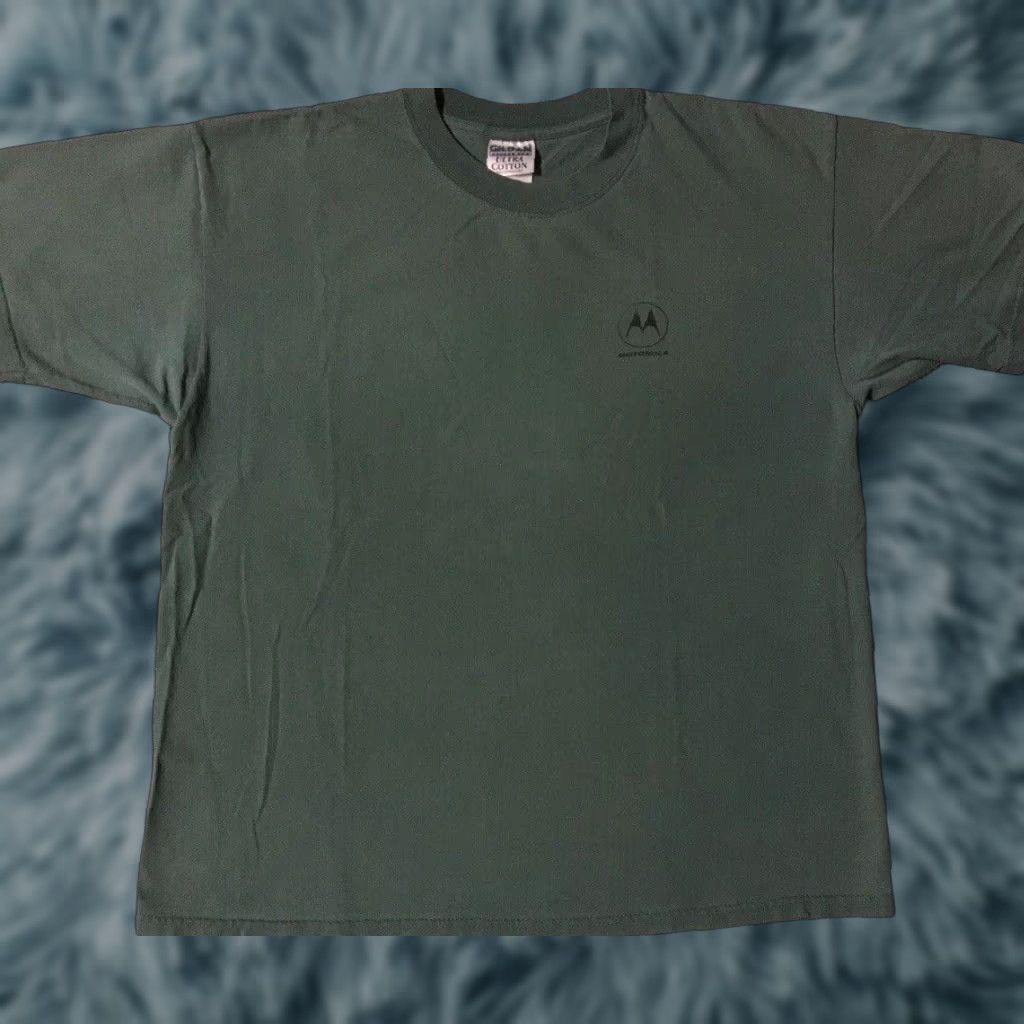 Apple VINTAGE Motorola Faded Shirt XL Green Cotton Crew Neck T-Shirt Men 80s 90s Grunge Rock Hip Hop Cell Phone Electronics Vintage/Retro Style Size US XL / EU 56 / 4 - 1 Thumbnail
