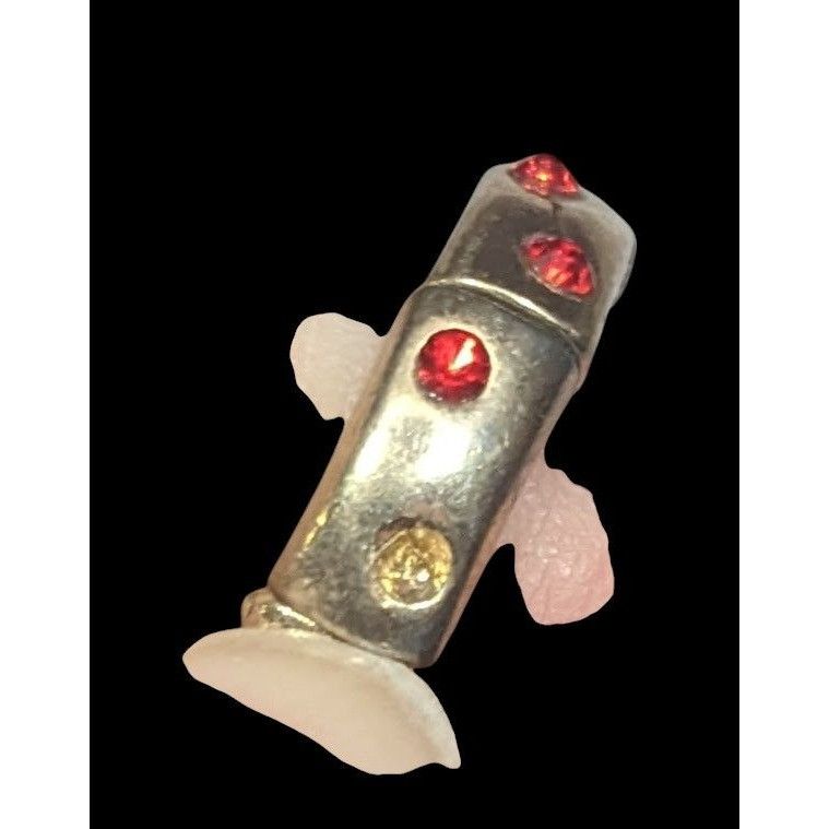 Other Red Rhinestone Gold Tone Funky Stretch Ring Size 6 1/4 Size ONE SIZE - 6 Thumbnail